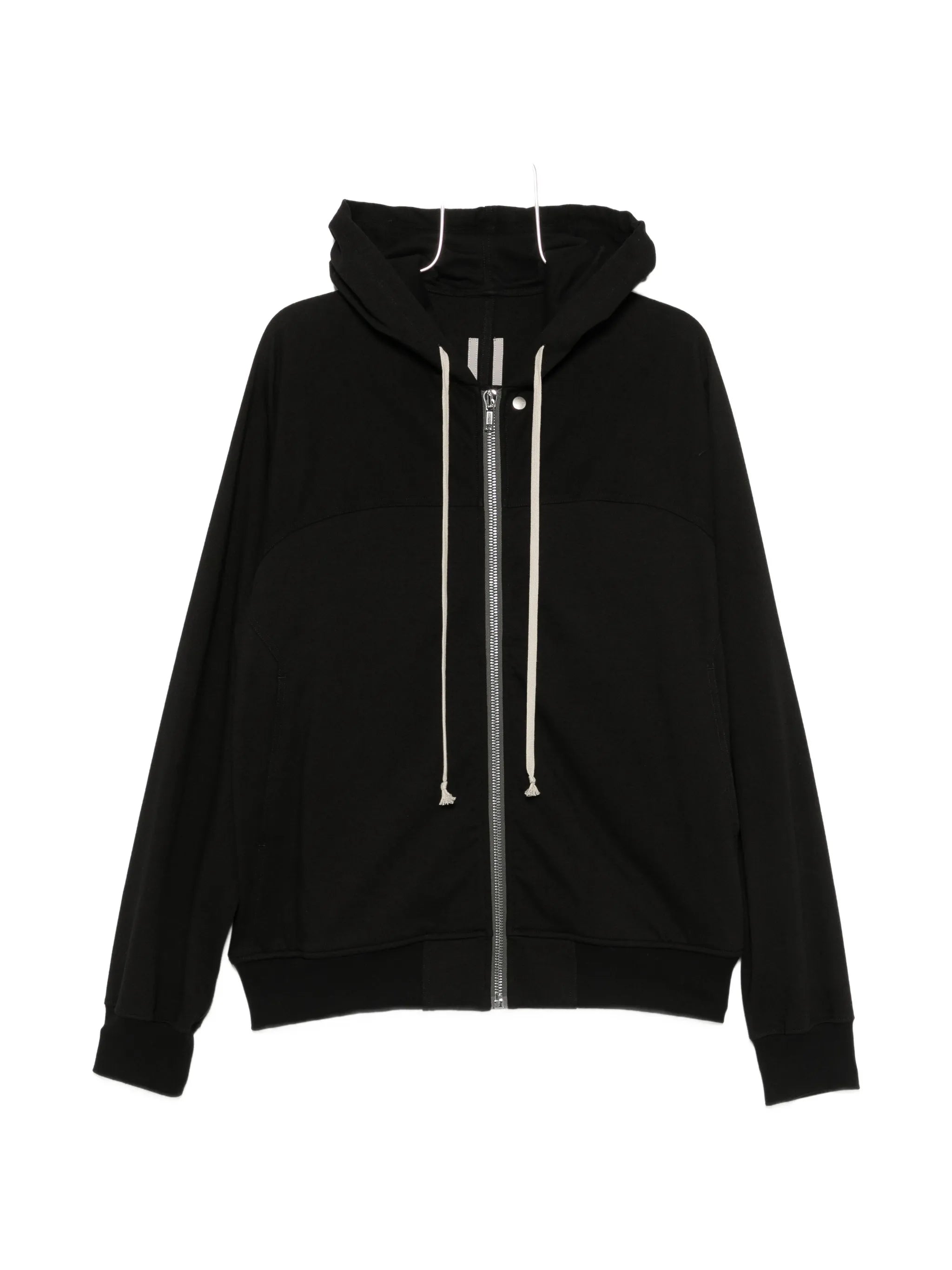 zip-up drawstring hoodie