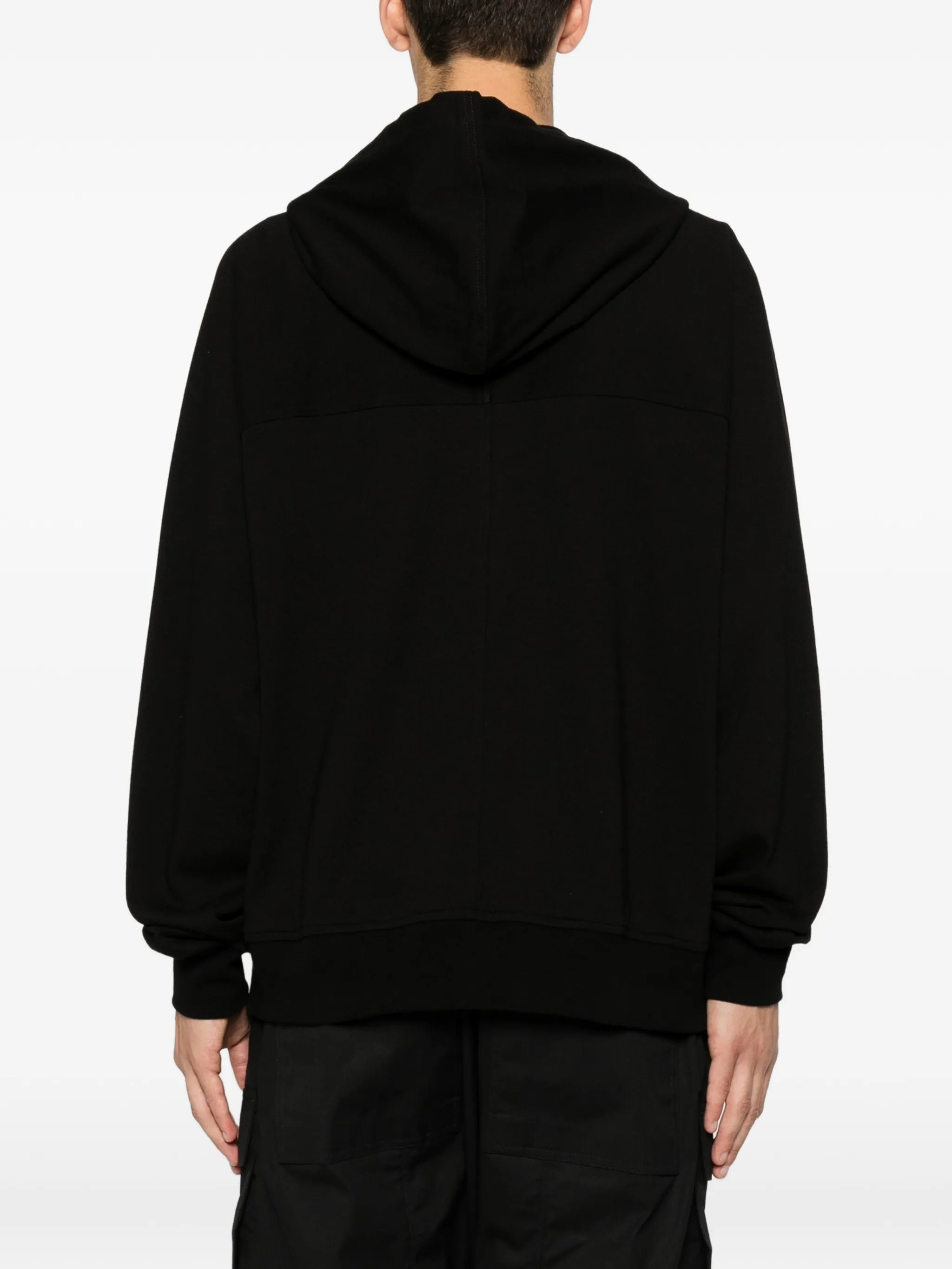 zip-up drawstring hoodie
