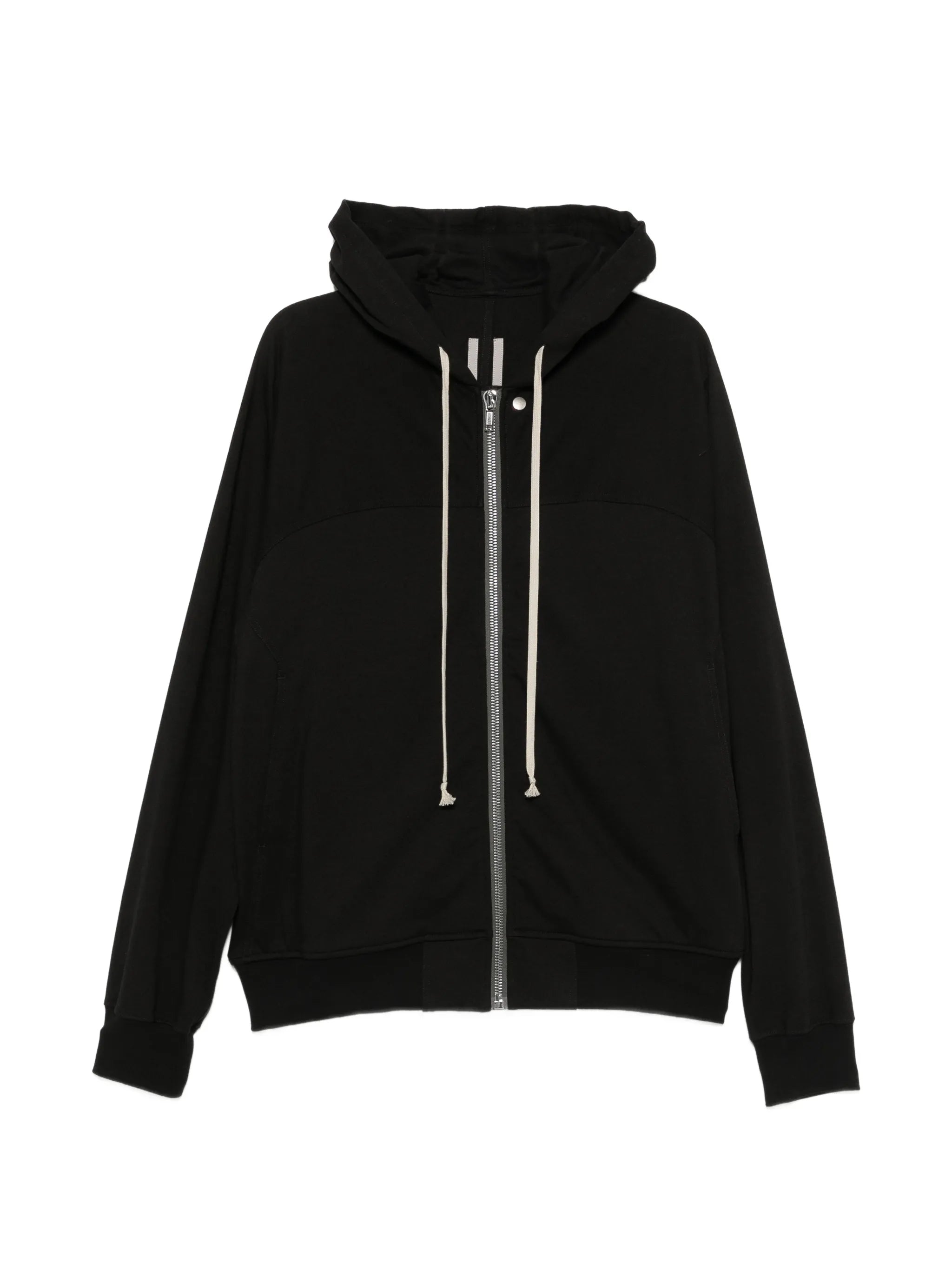 zip-up drawstring hoodie
