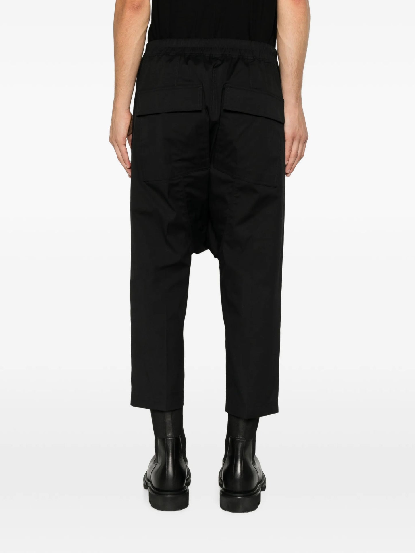 drawstring cropped trousers