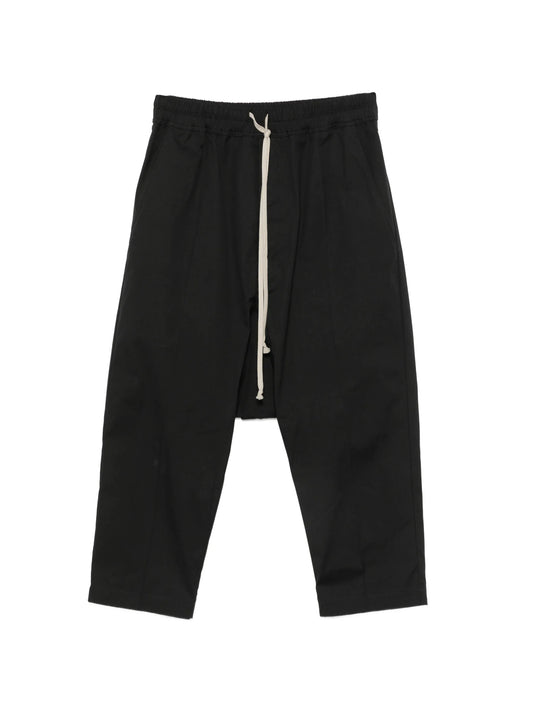 drawstring cropped trousers