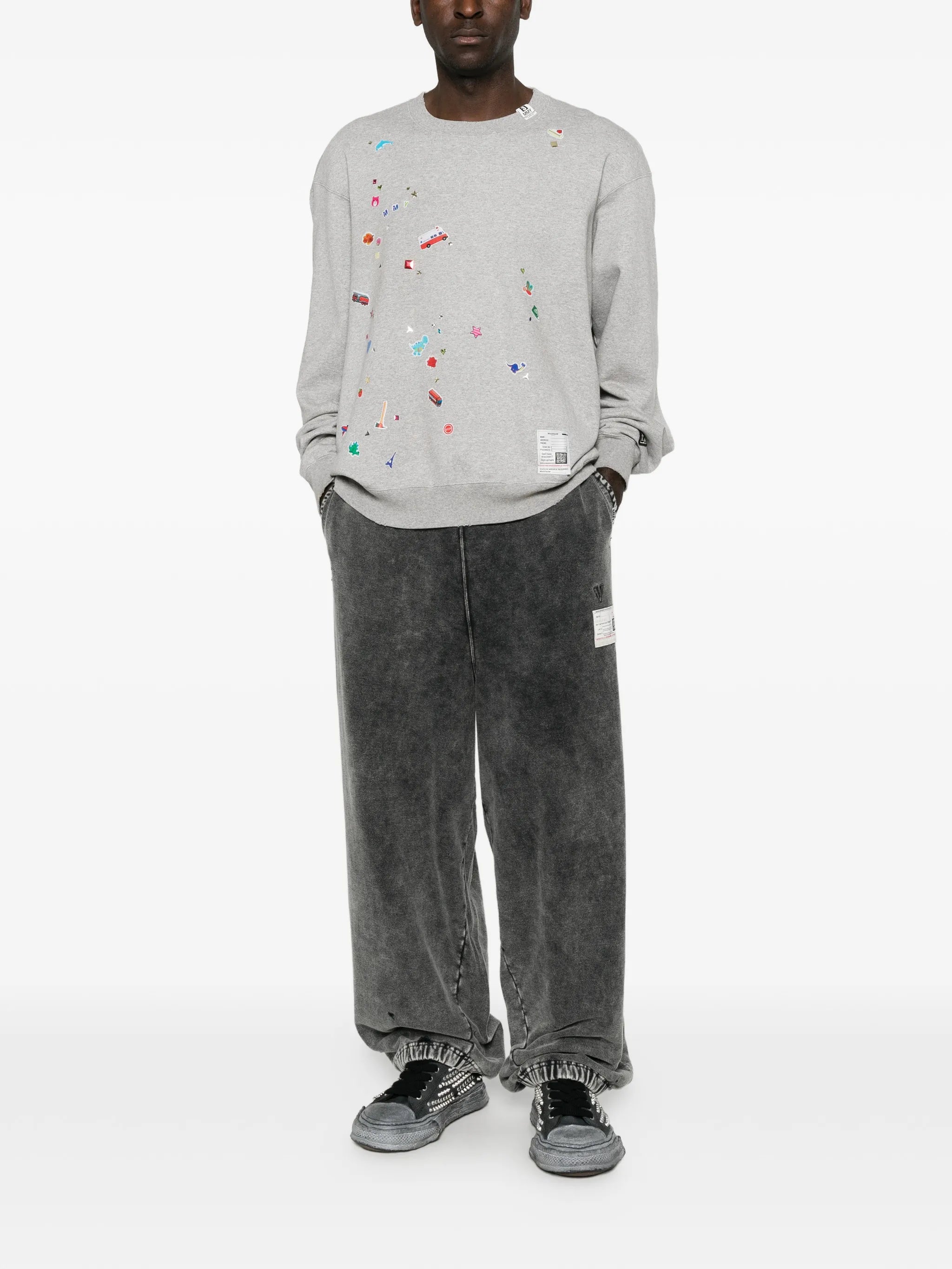 sticker-print sweatshirt