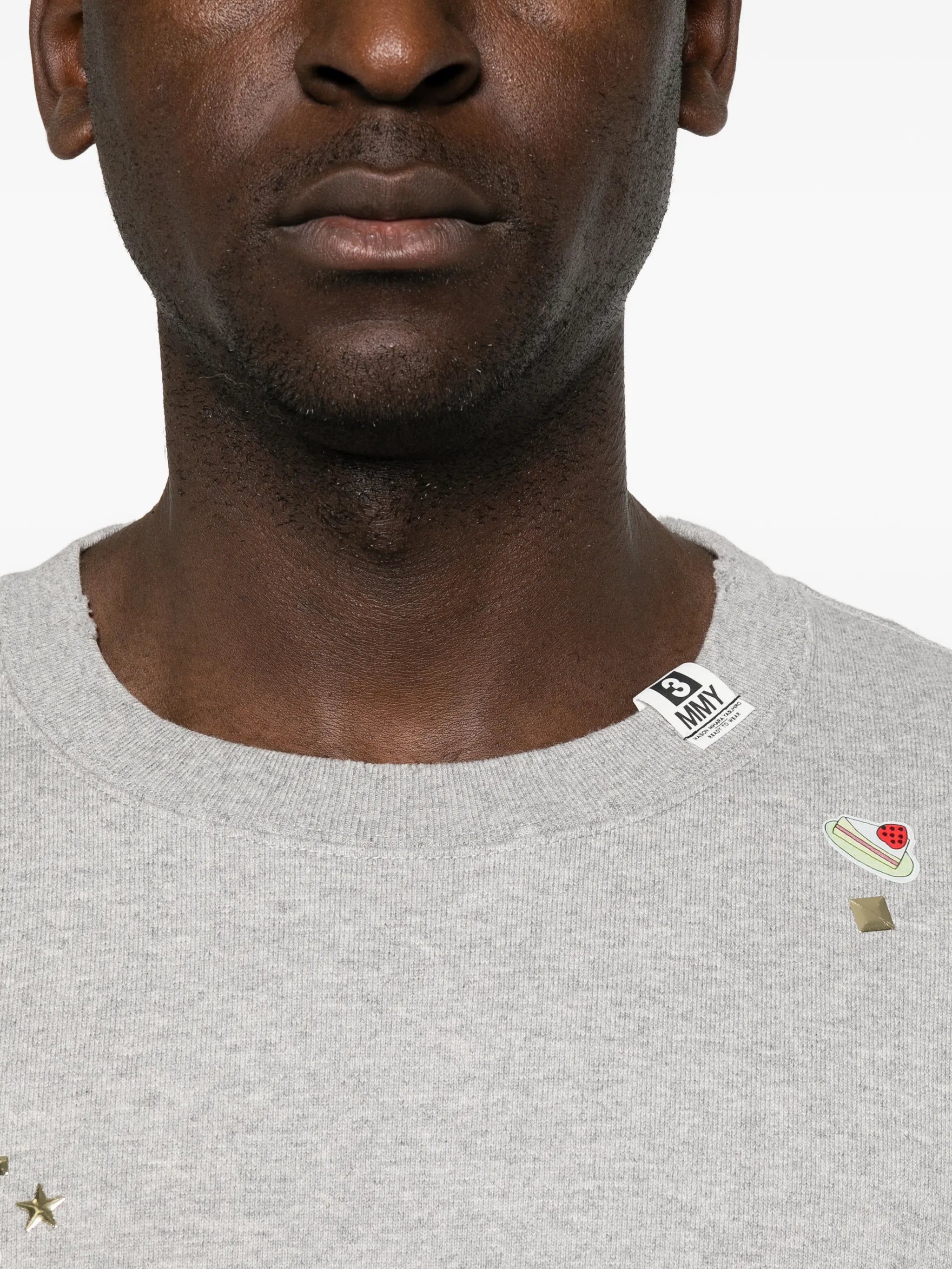 sticker-print sweatshirt