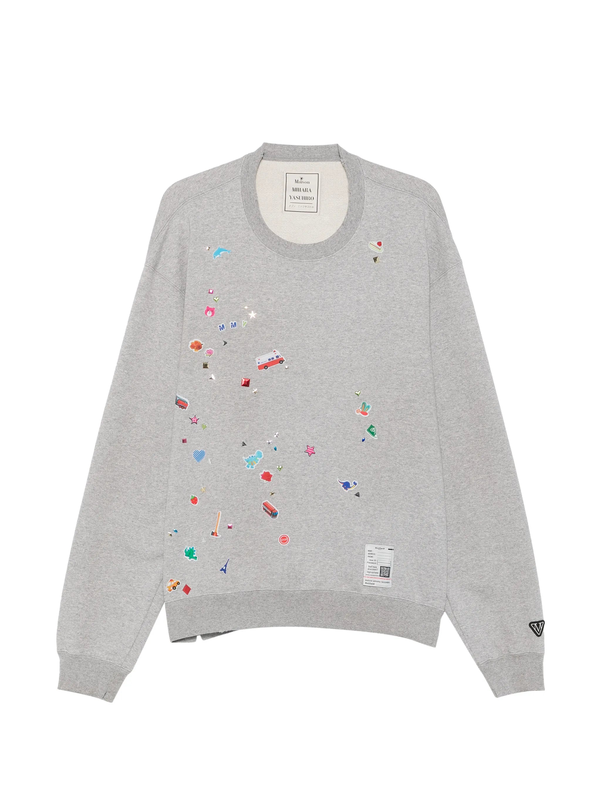 sticker-print sweatshirt