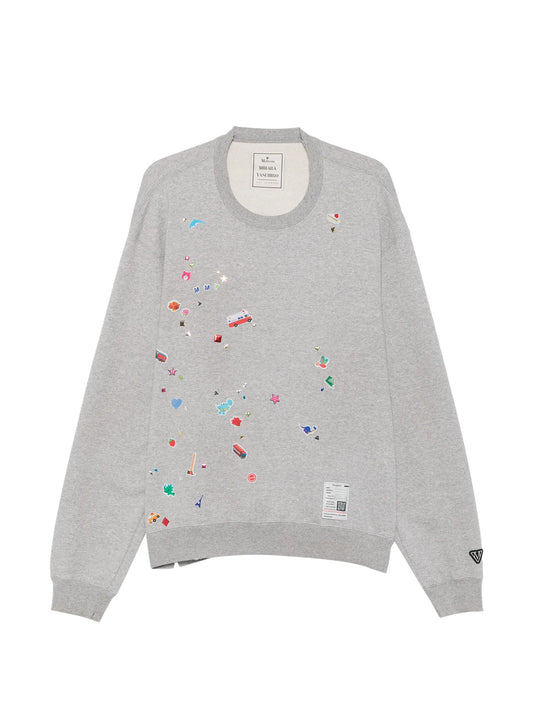 sticker-print sweatshirt