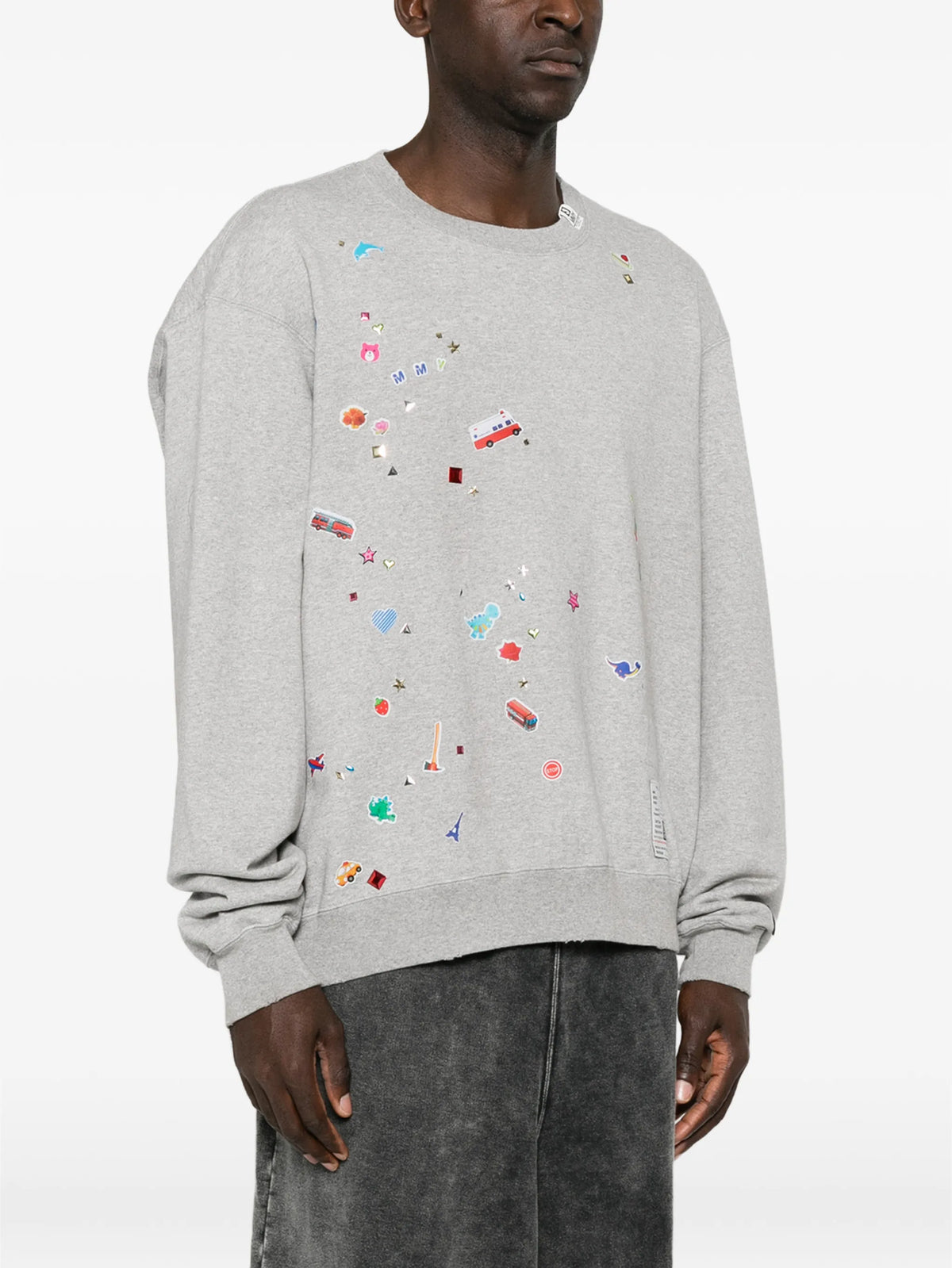 sticker-print sweatshirt