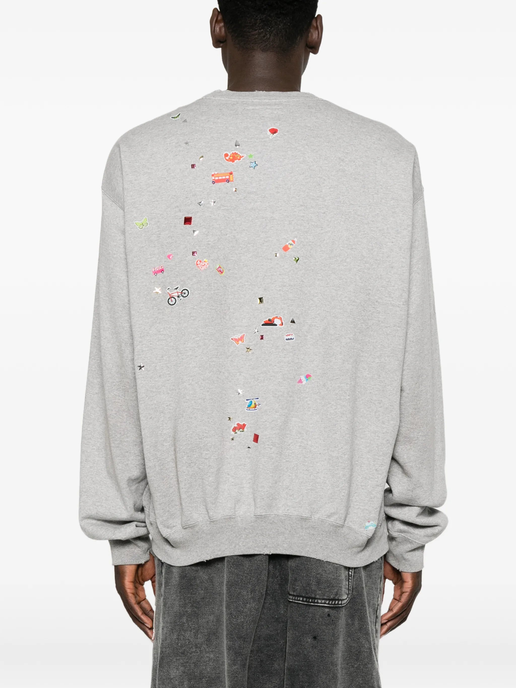 sticker-print sweatshirt