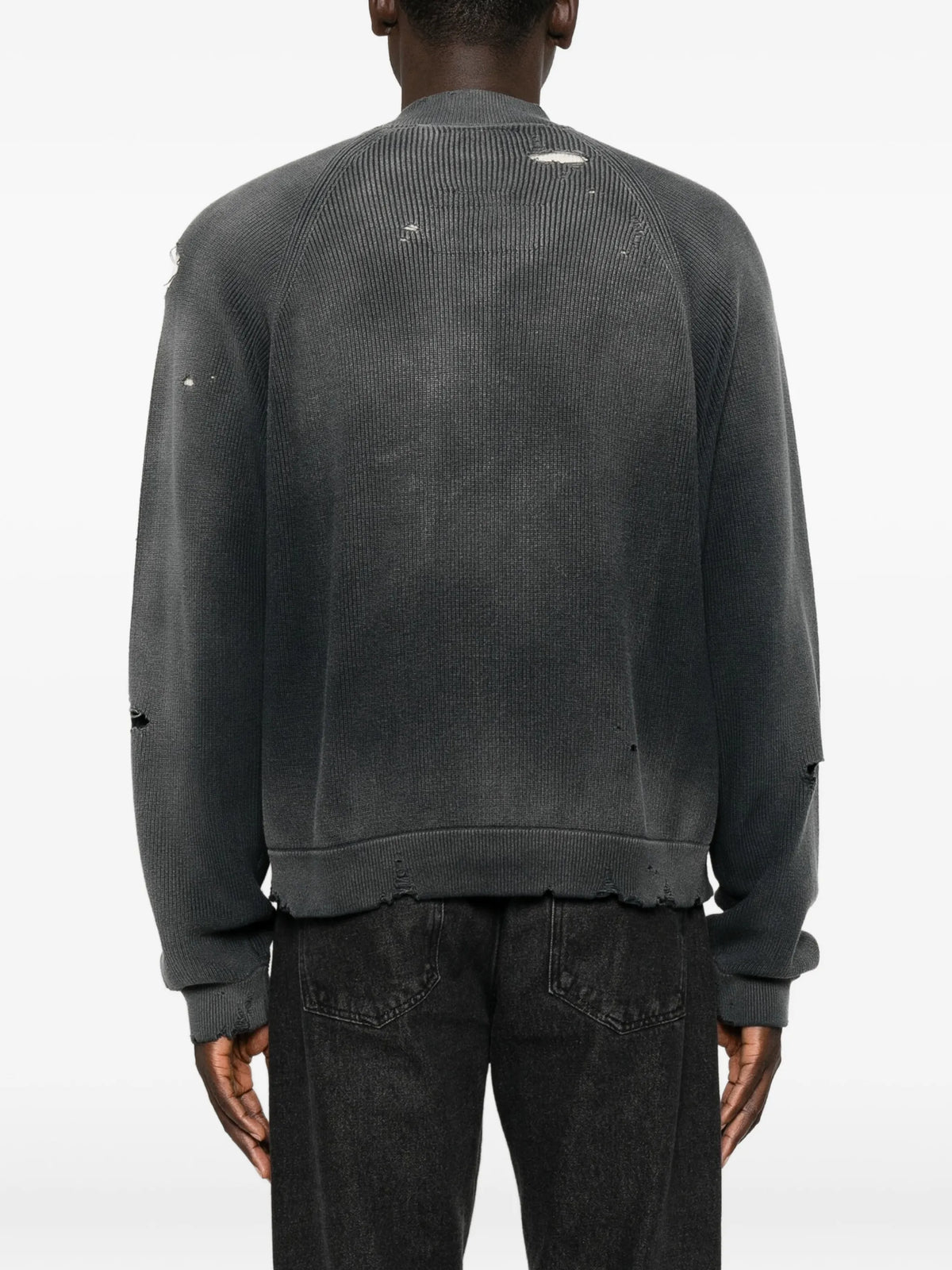 sun-faded distressed cardigan