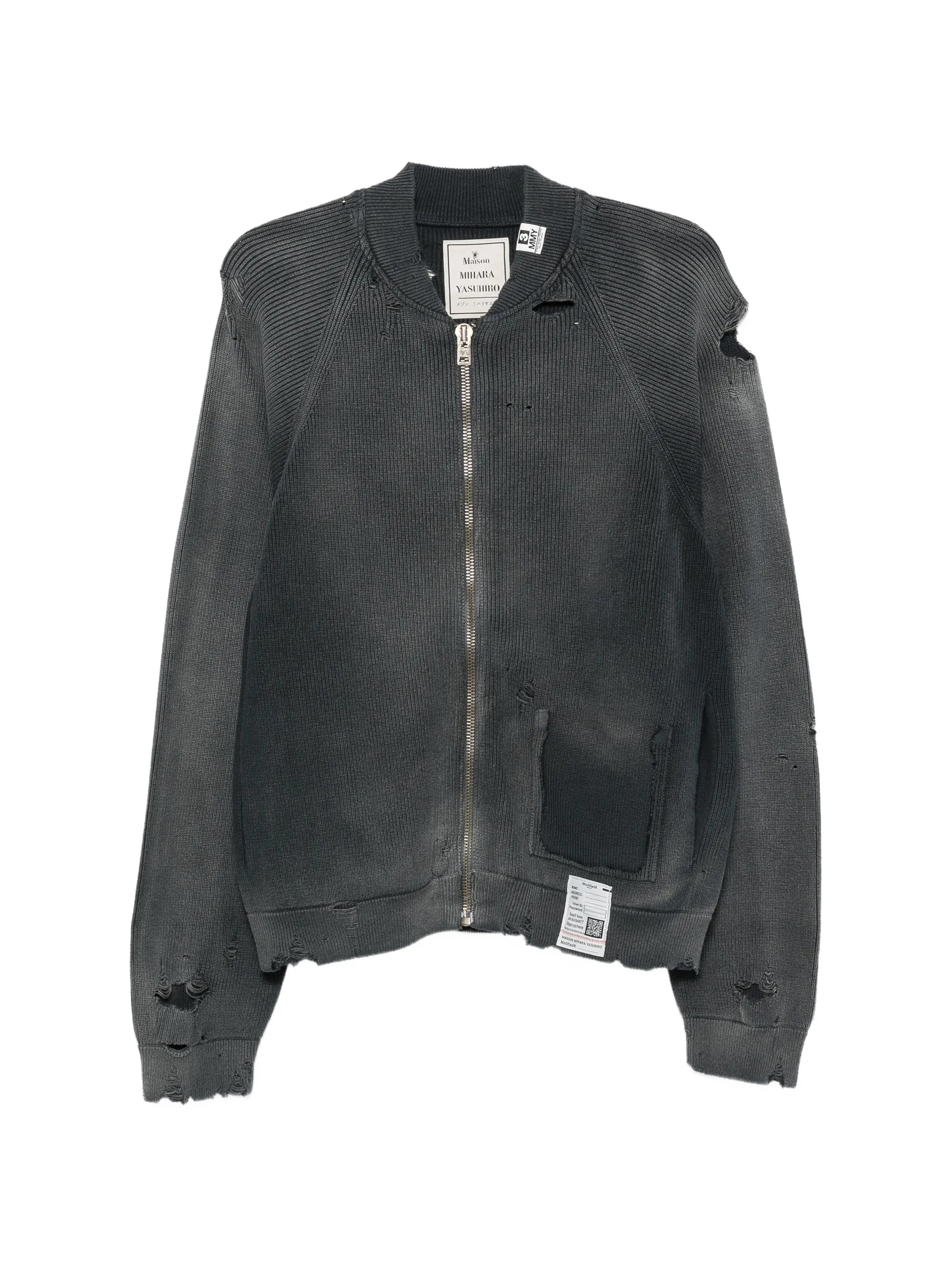 sun-faded distressed cardigan