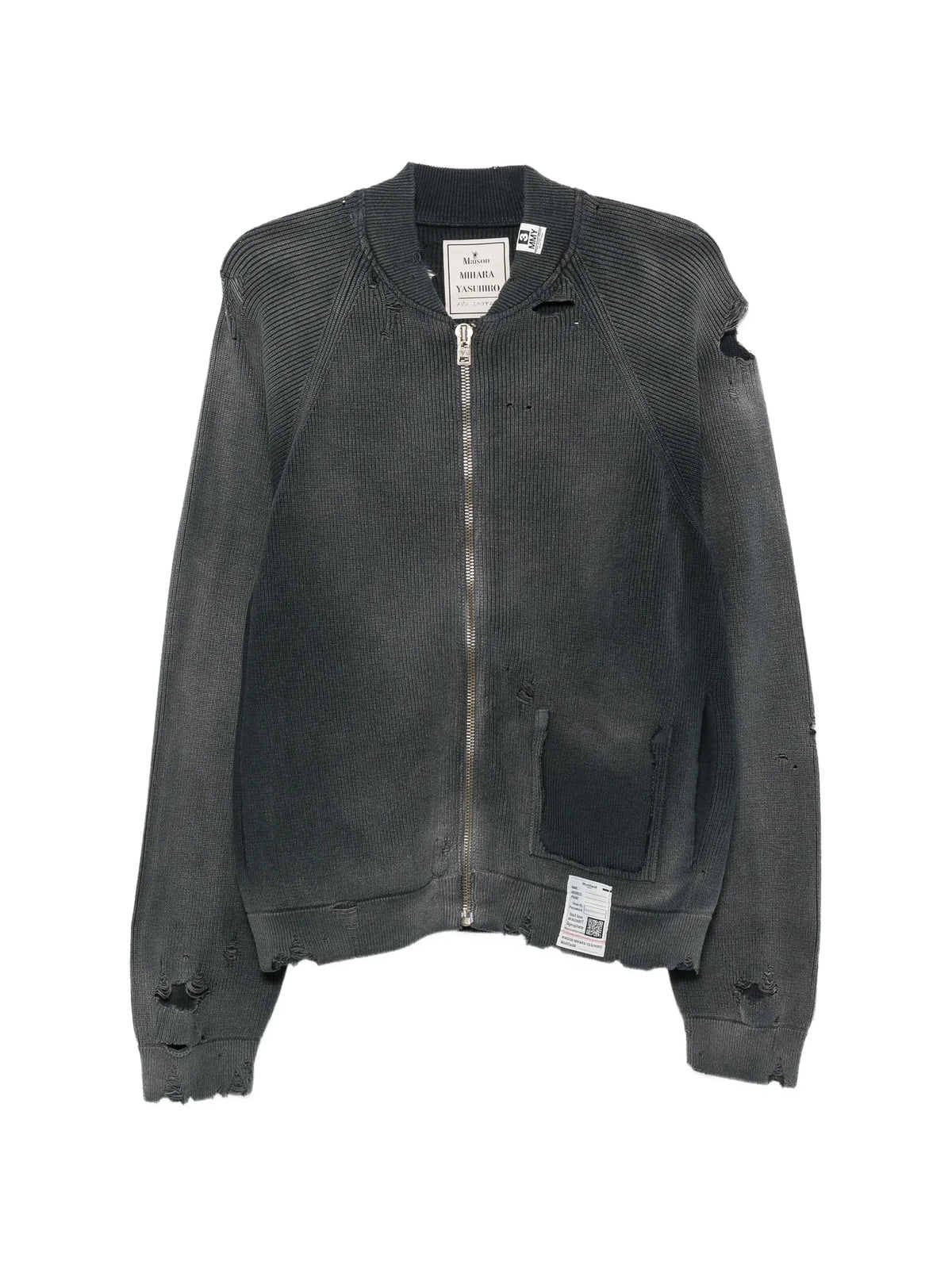 sun-faded distressed cardigan