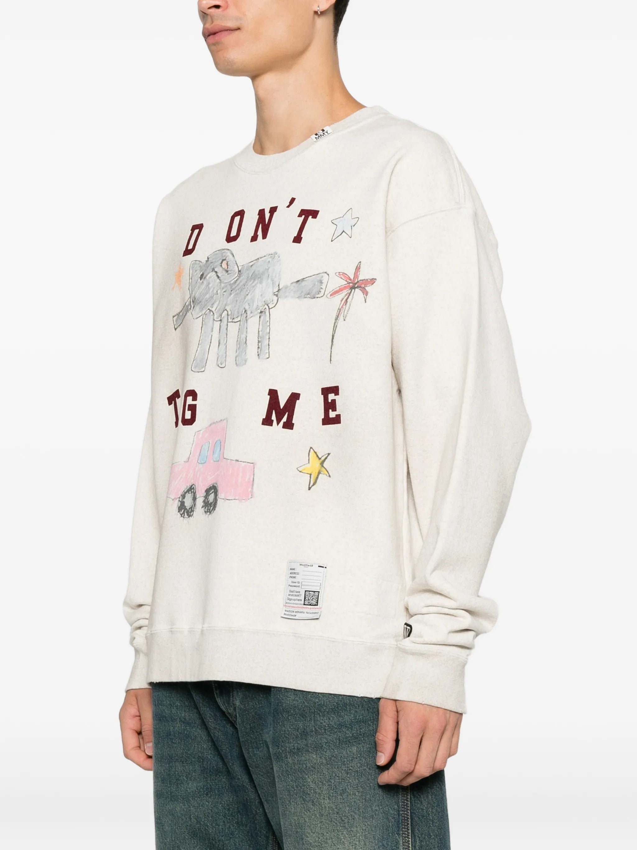 doodle-print sweater