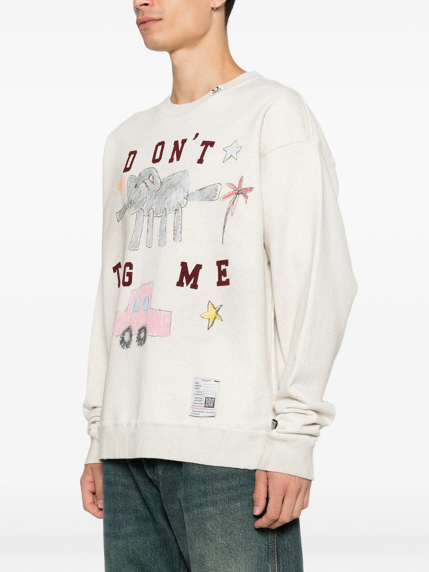 doodle-print sweater