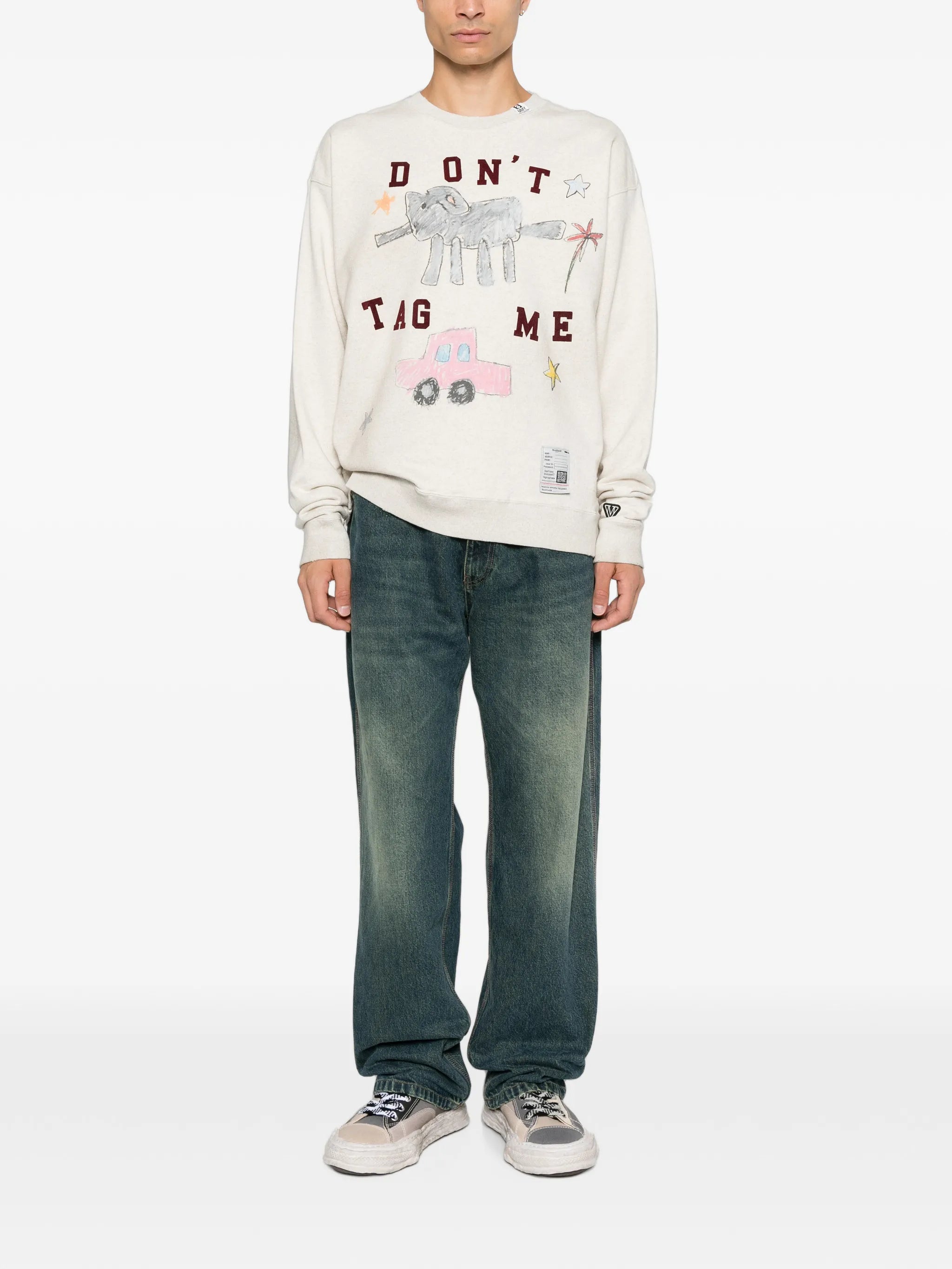 doodle-print sweater