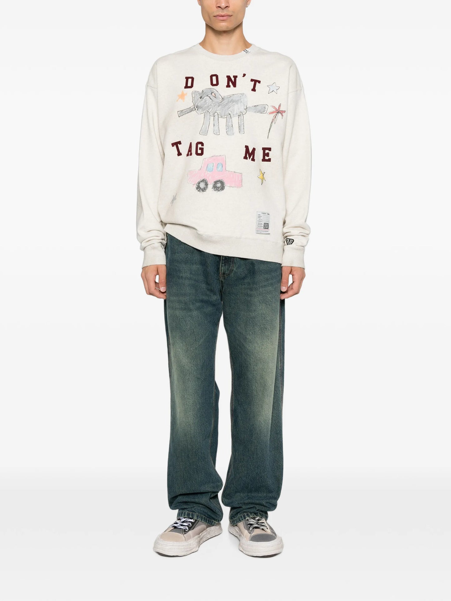 doodle-print sweater