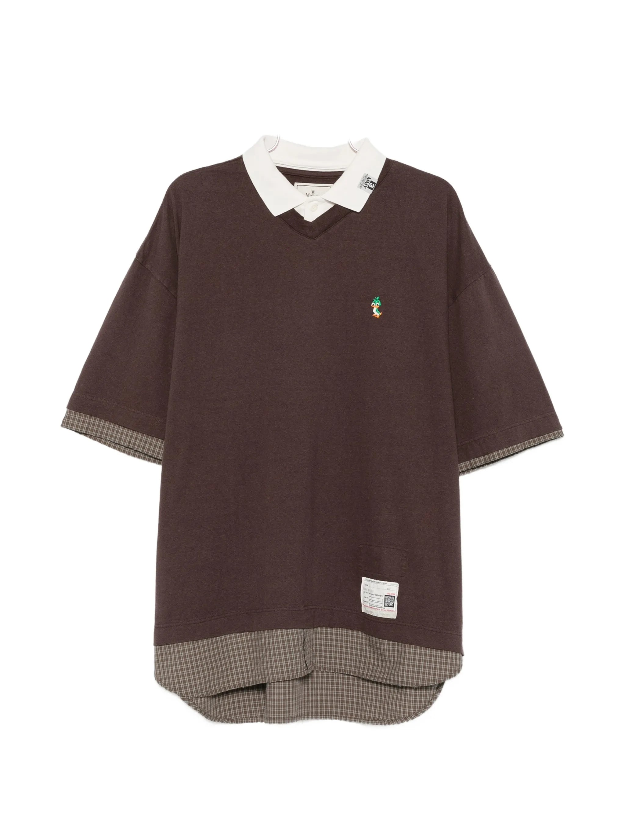 triple-layered duck-embroidered T-shirt
