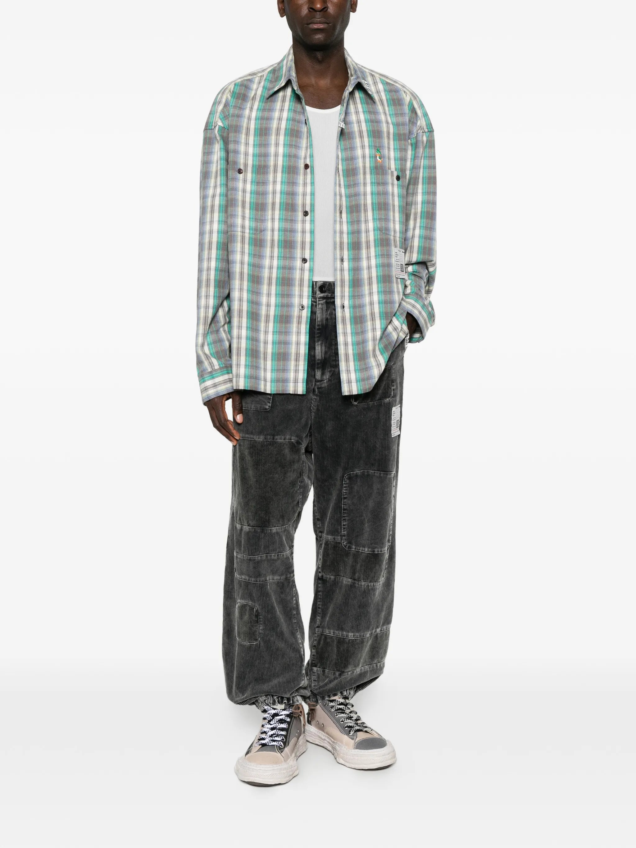patchwork corduroy cargo pants