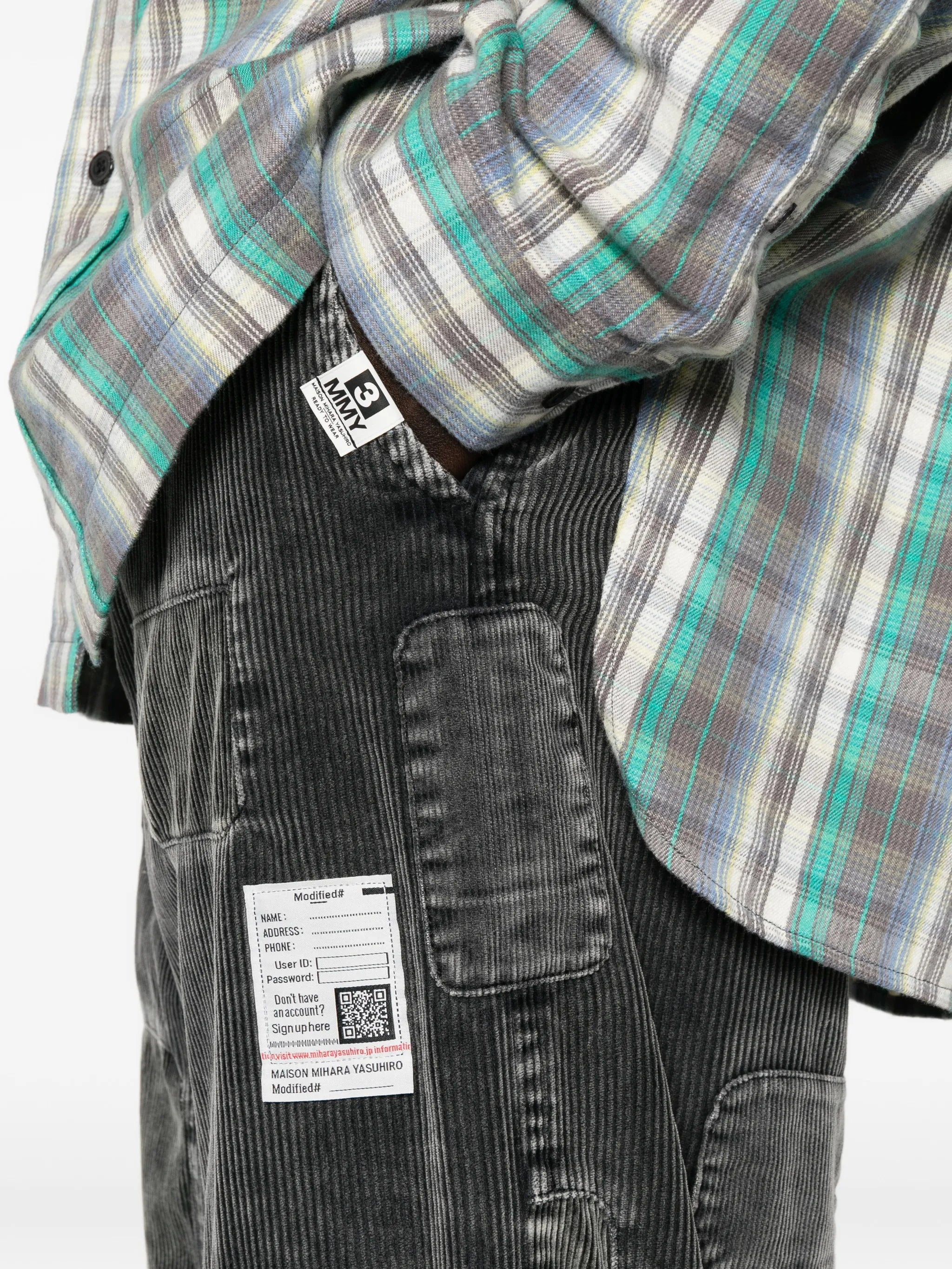 patchwork corduroy cargo pants