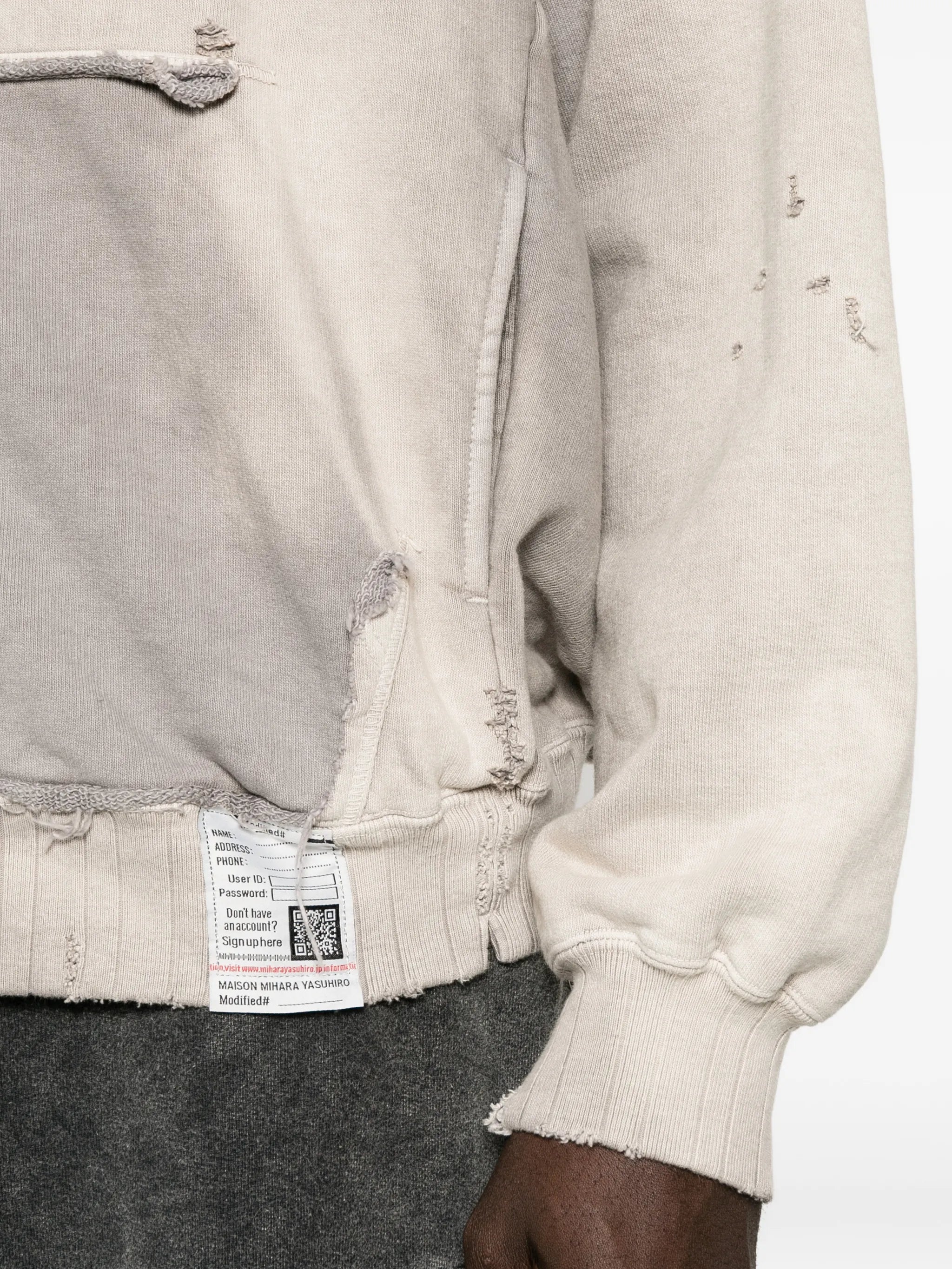distressed sun-faded hoodie