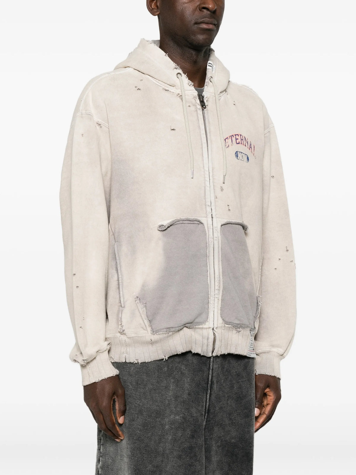 distressed sun-faded hoodie