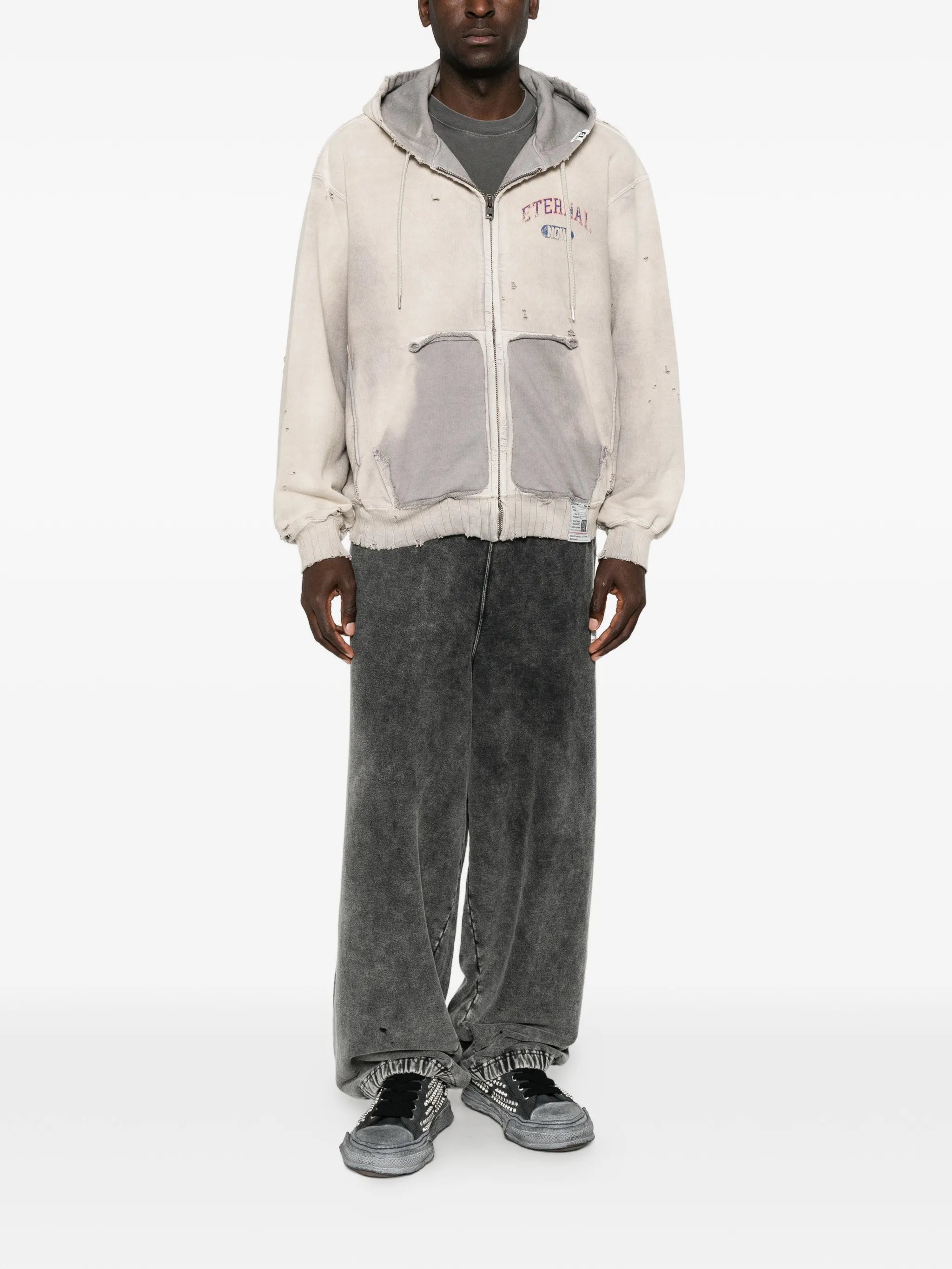 distressed sun-faded hoodie