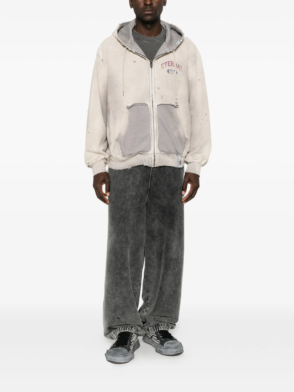 distressed sun-faded hoodie