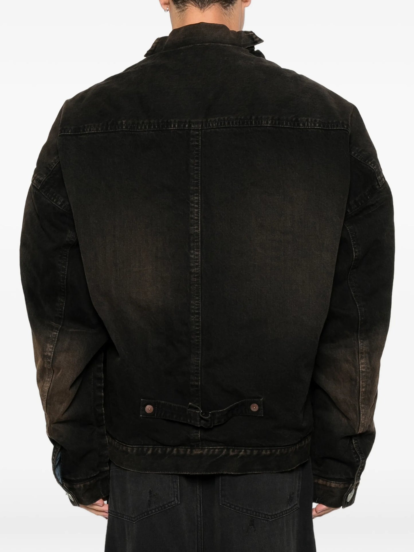 quilted panel denim jacket