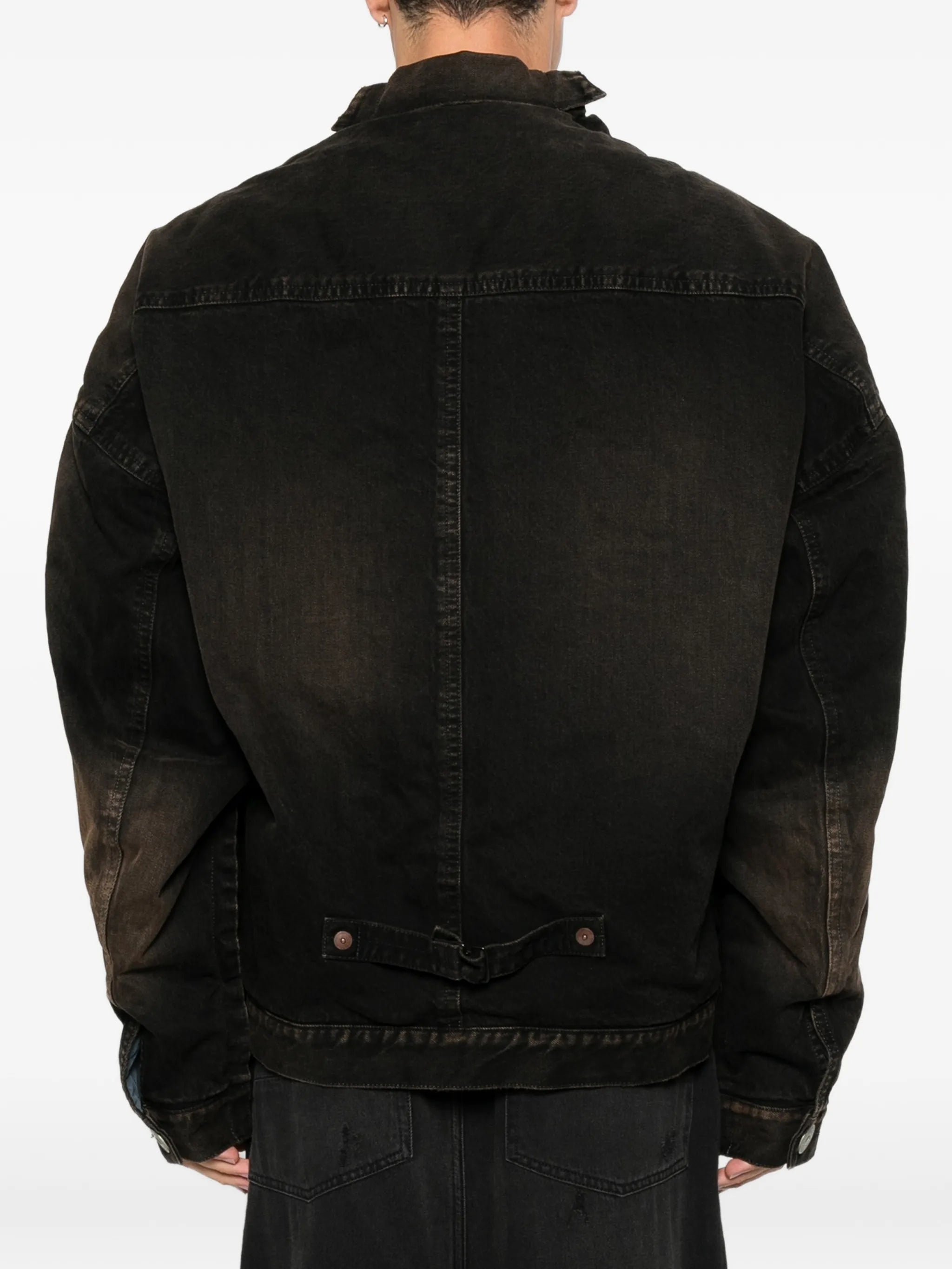 combined quilt denim jacket