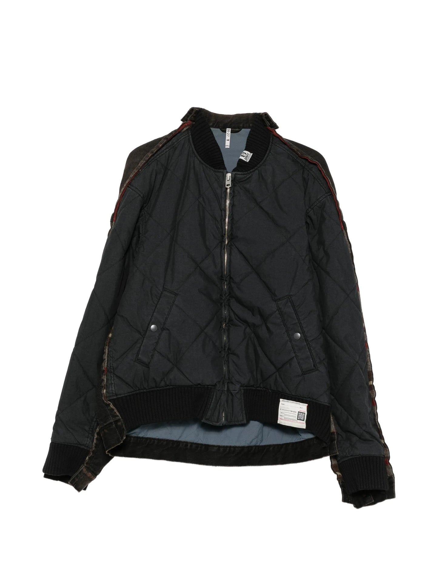 quilted panel denim jacket