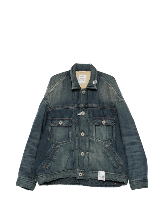 puffer denim jacket