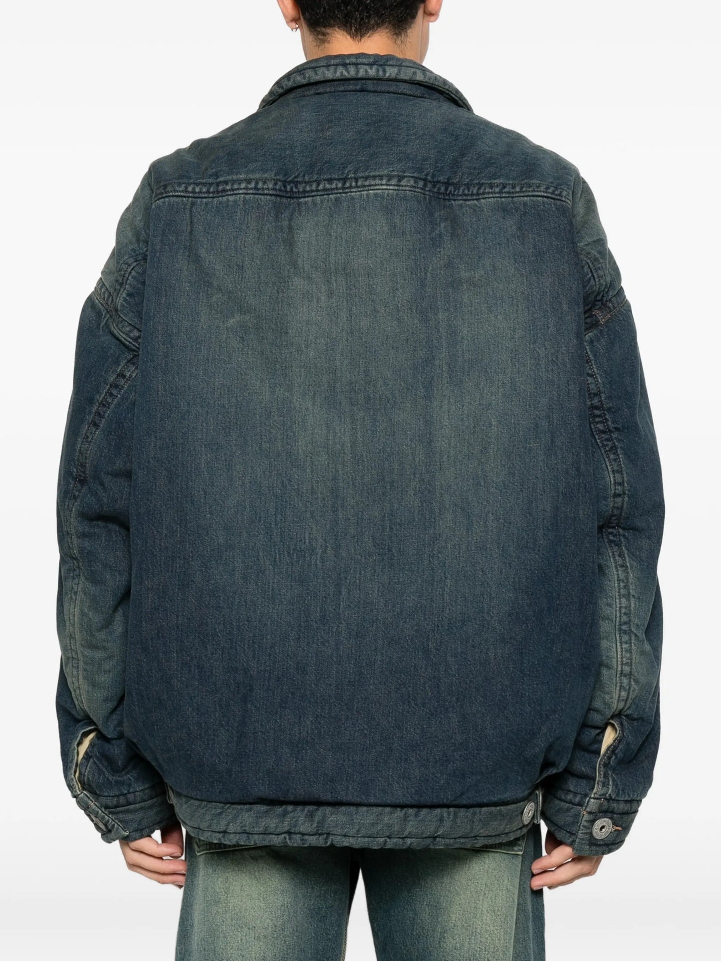 puffer denim jacket