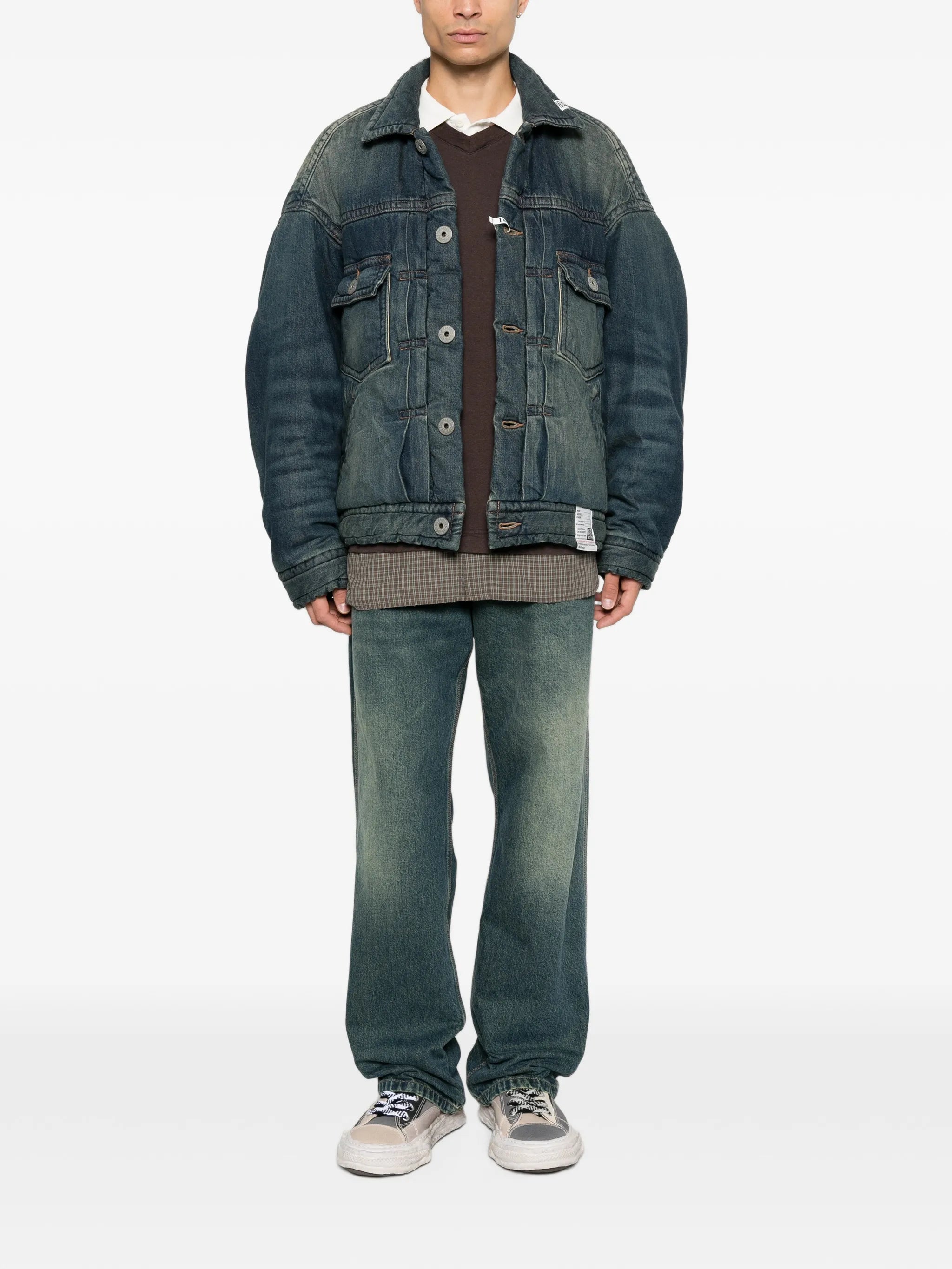 puffer denim jacket