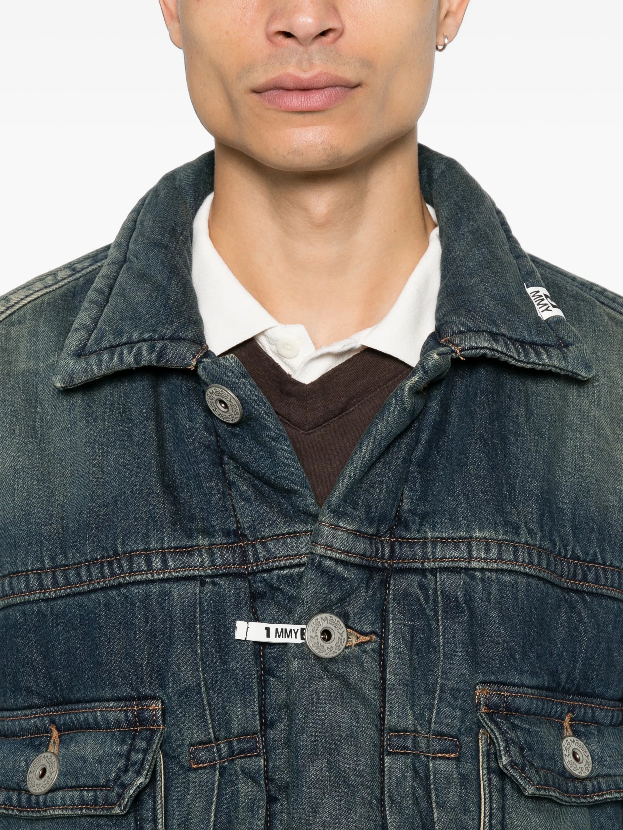 puffer denim jacket