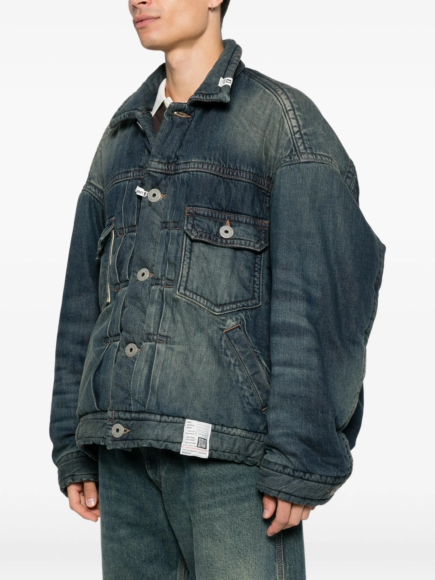 puffer denim jacket