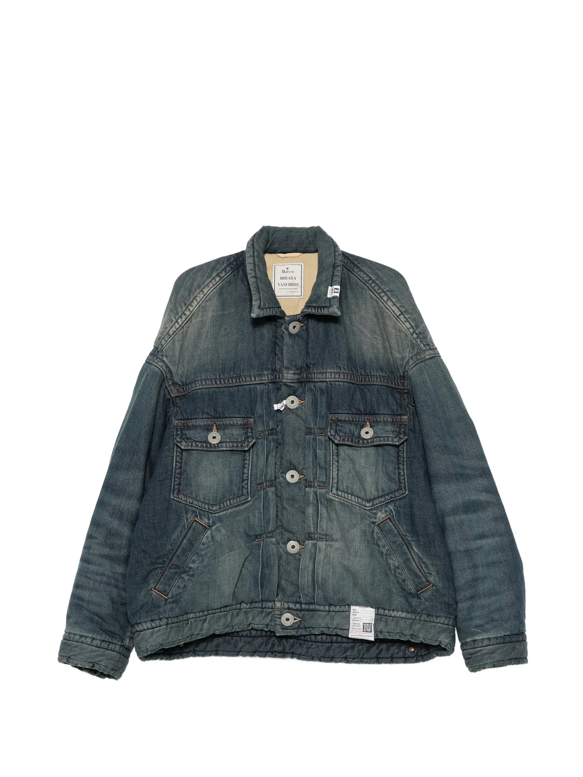 puffer denim jacket