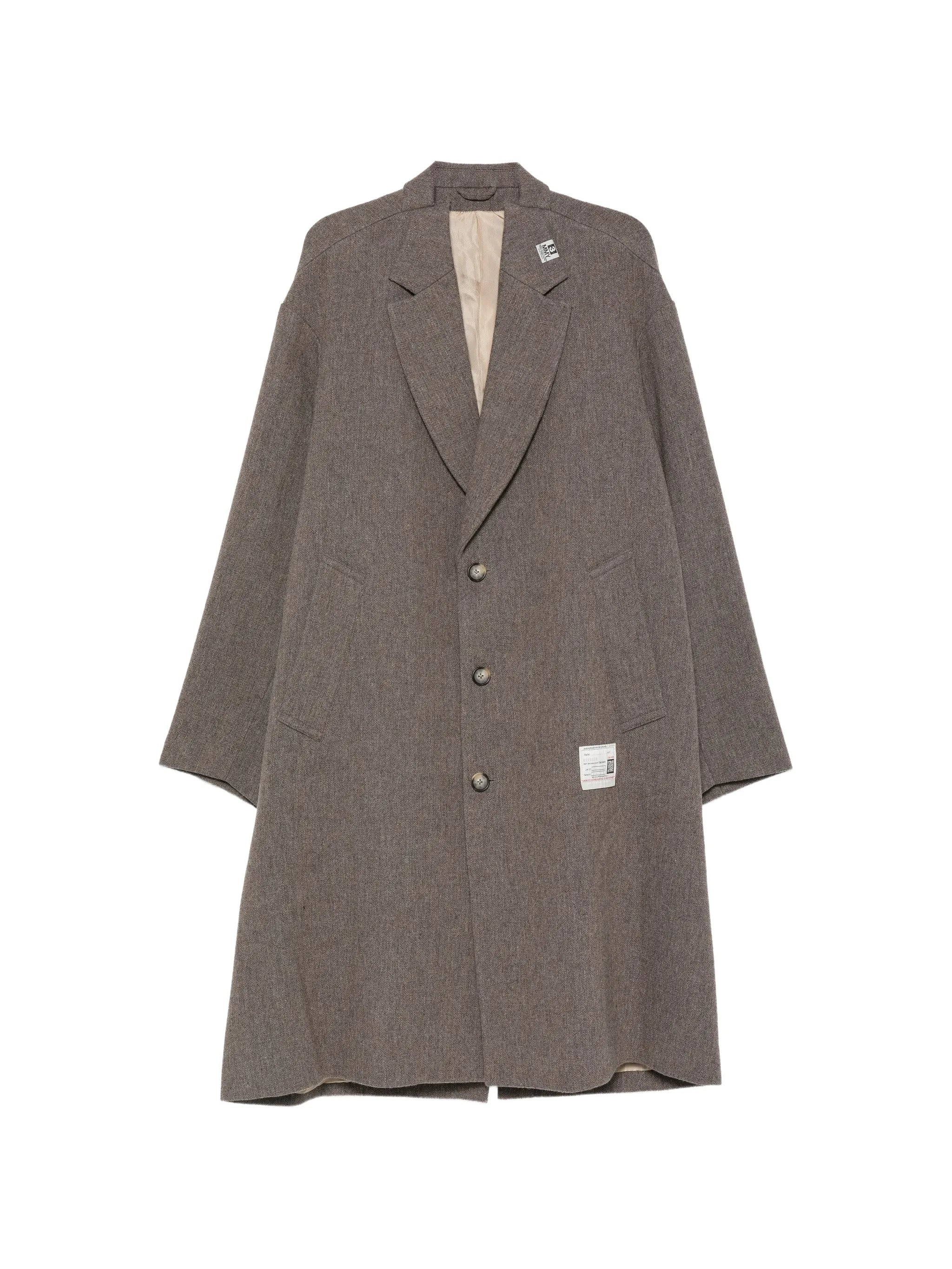 shifted-shoulder overcoat