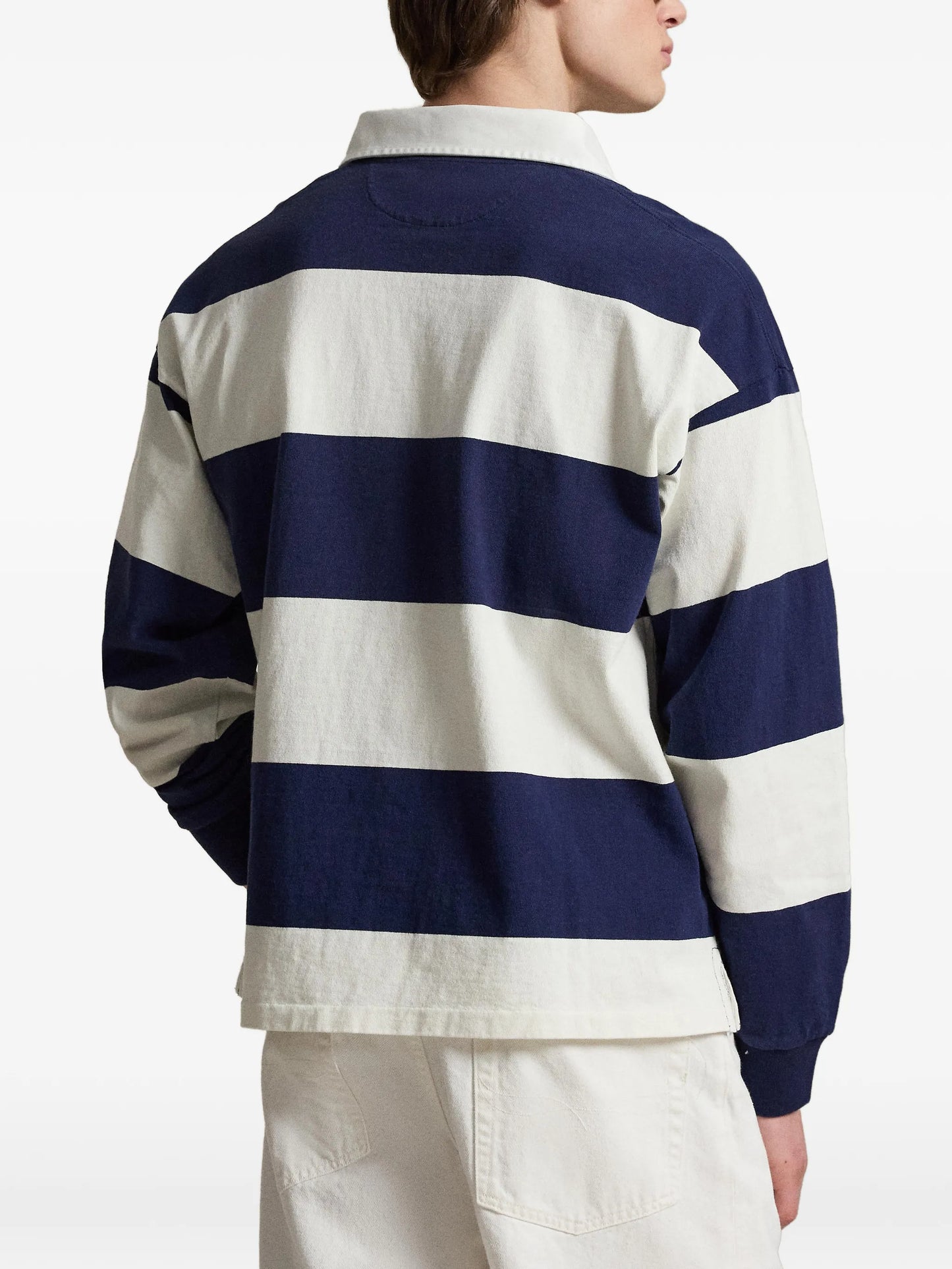 big fit striped jersey rugby shirt