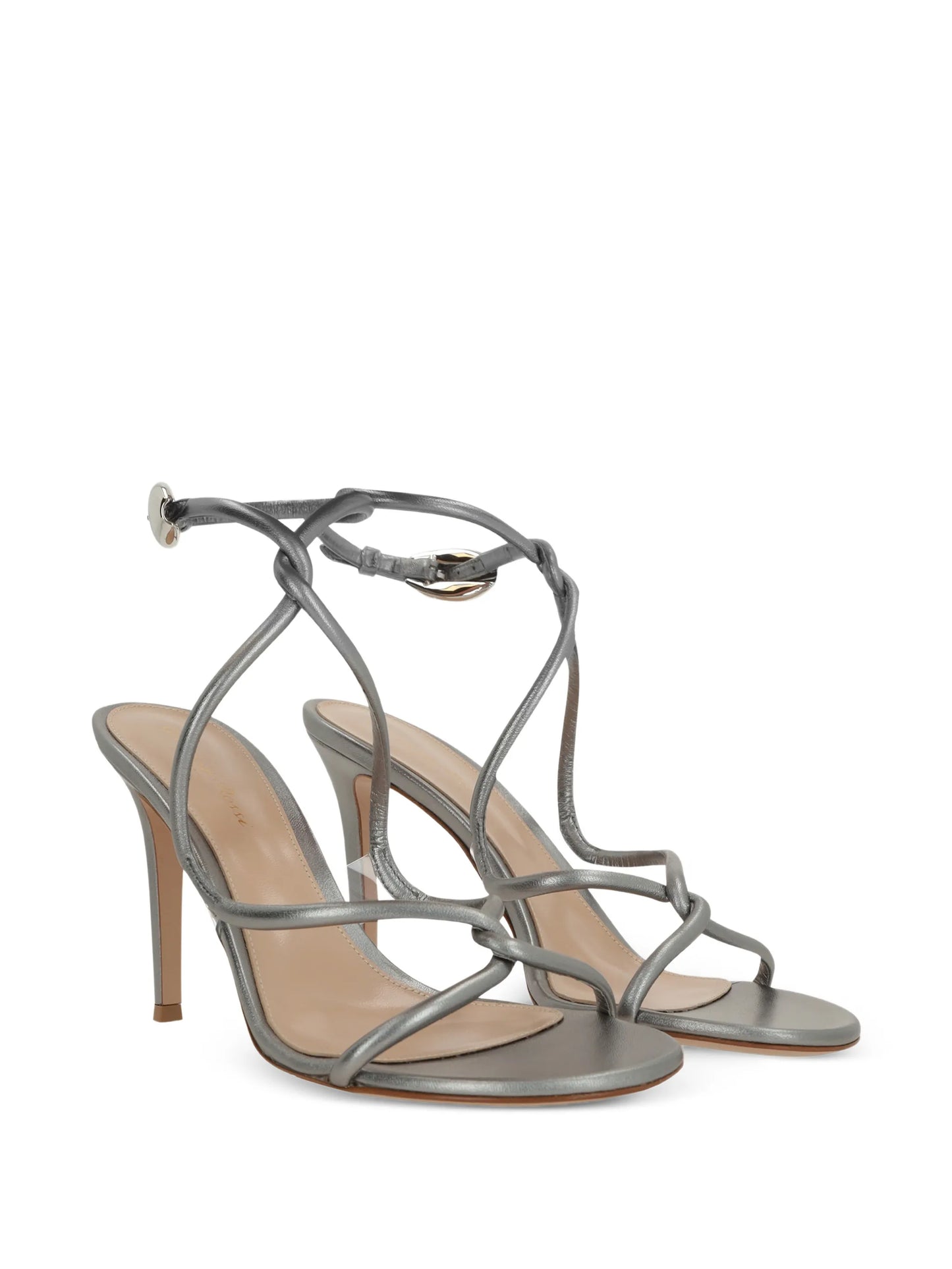 knotted-buckle heeled sandals