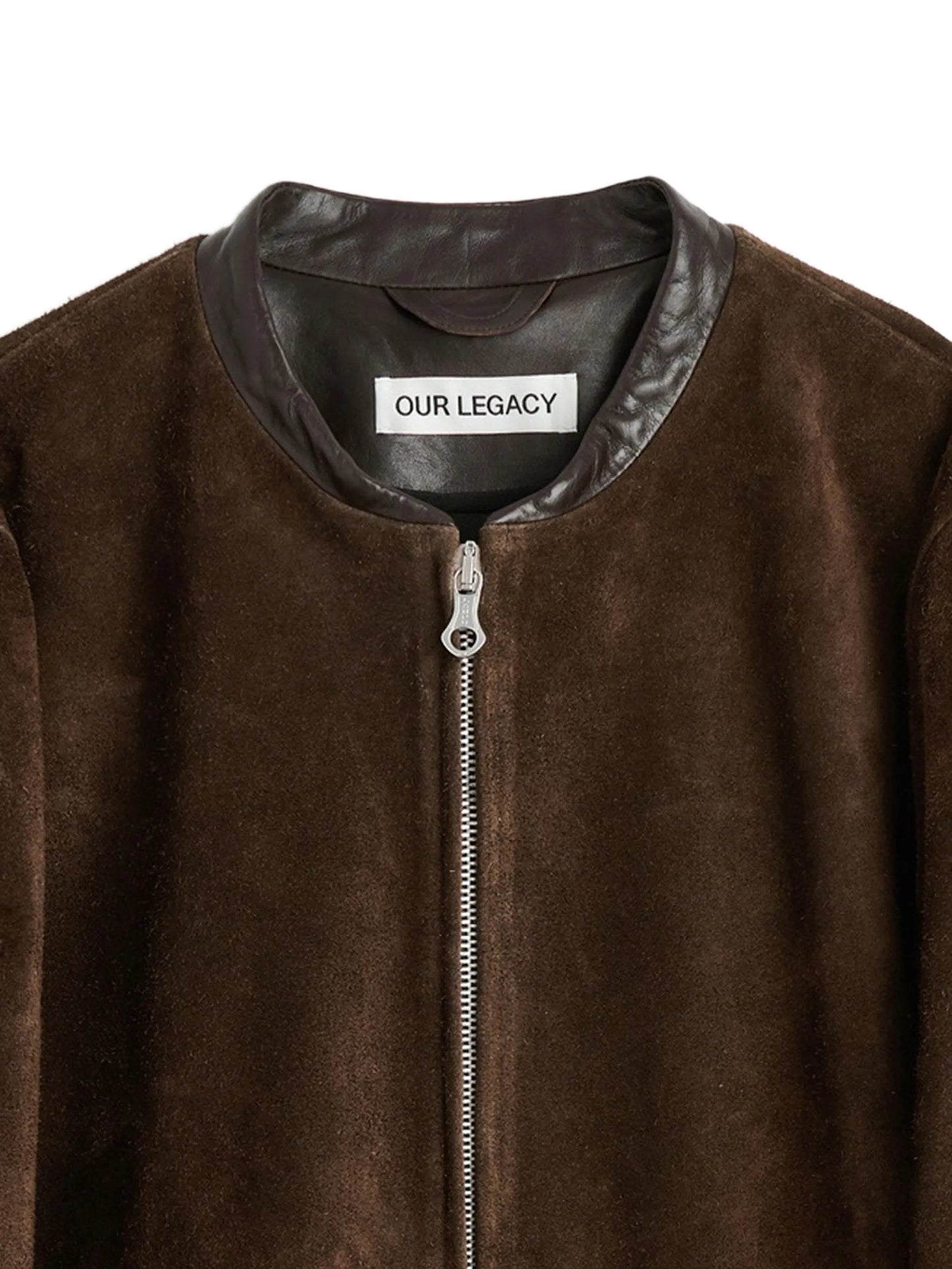 Drift zip-fastening suede jacket