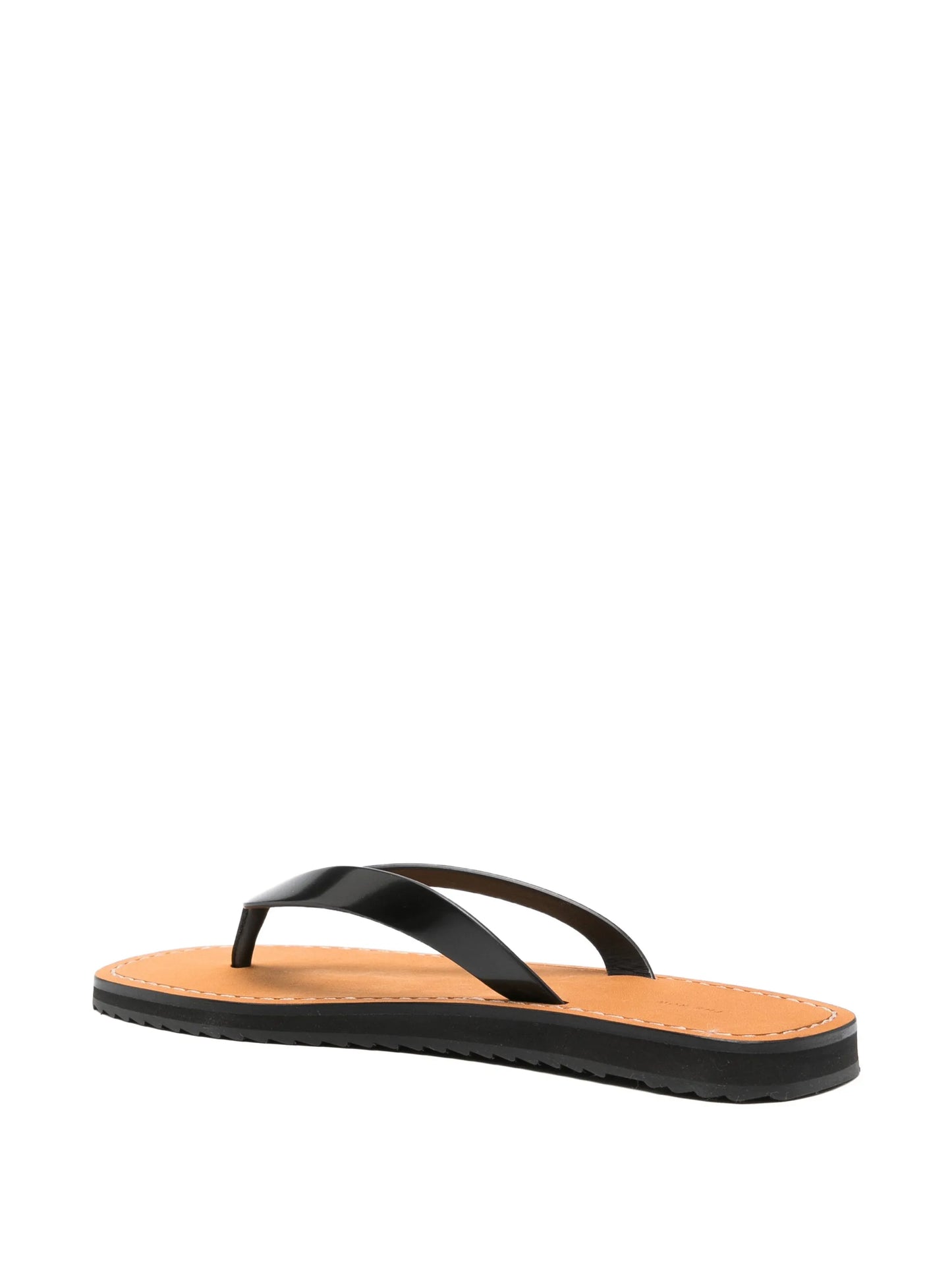 City leather flip flops