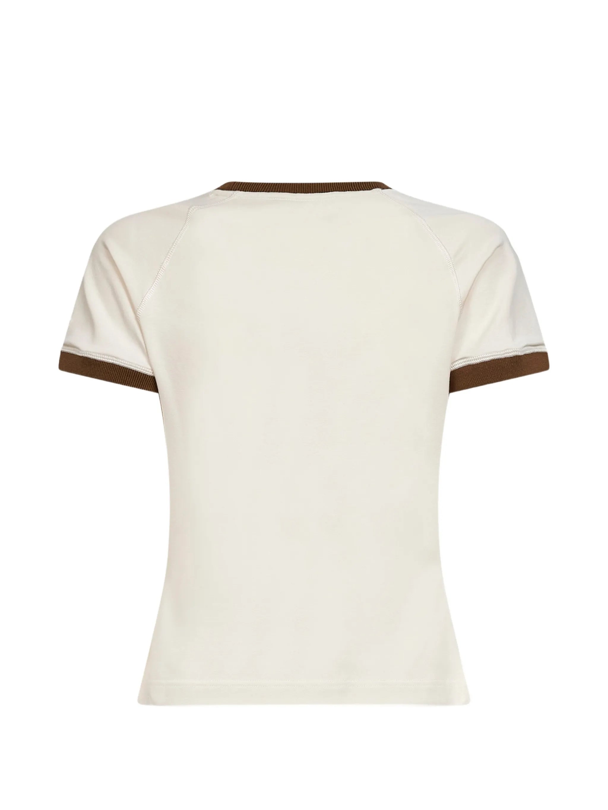 ribbed-heart print T-shirt