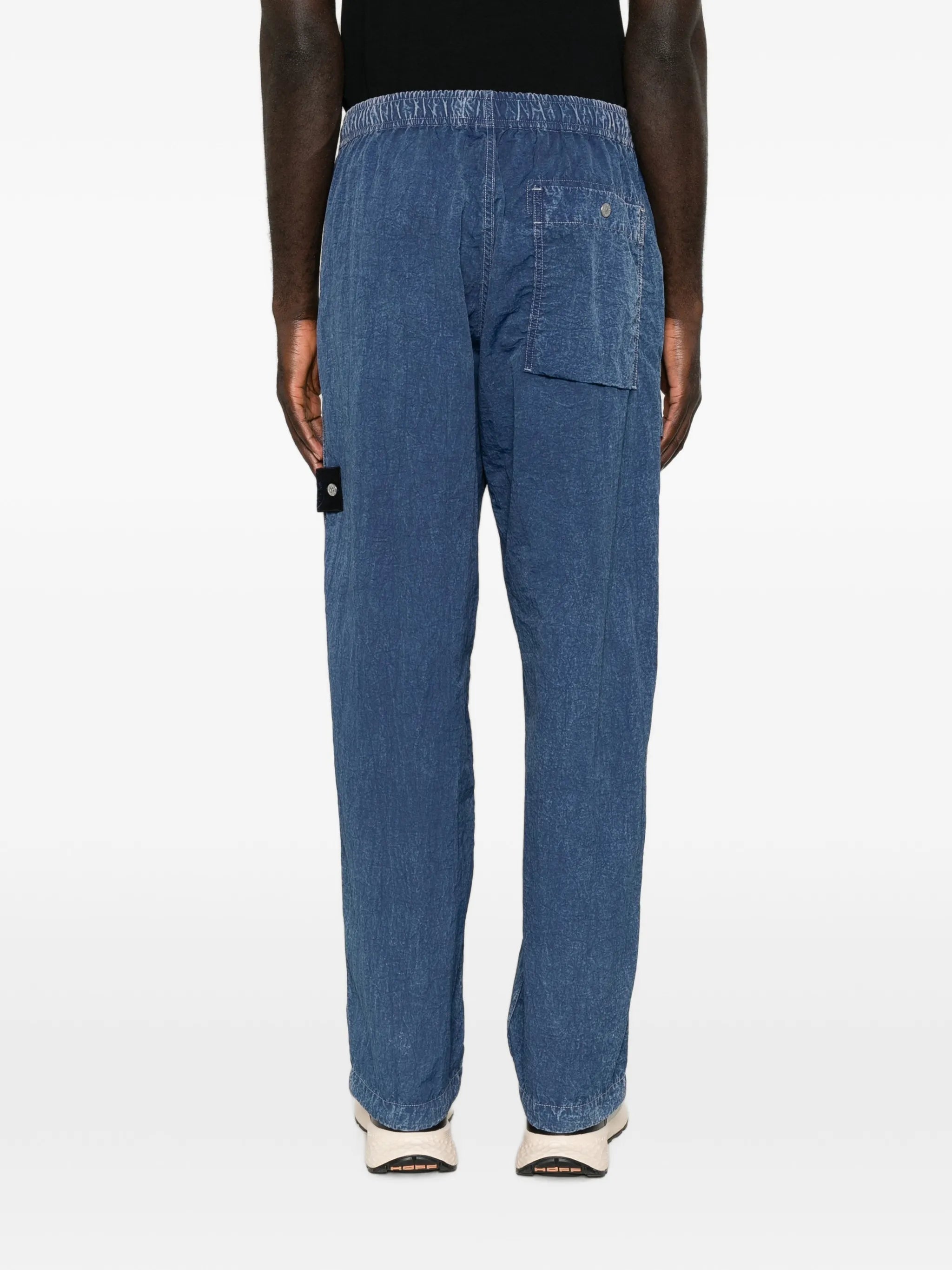 Fatigue  logo-patch loose-fit trousers