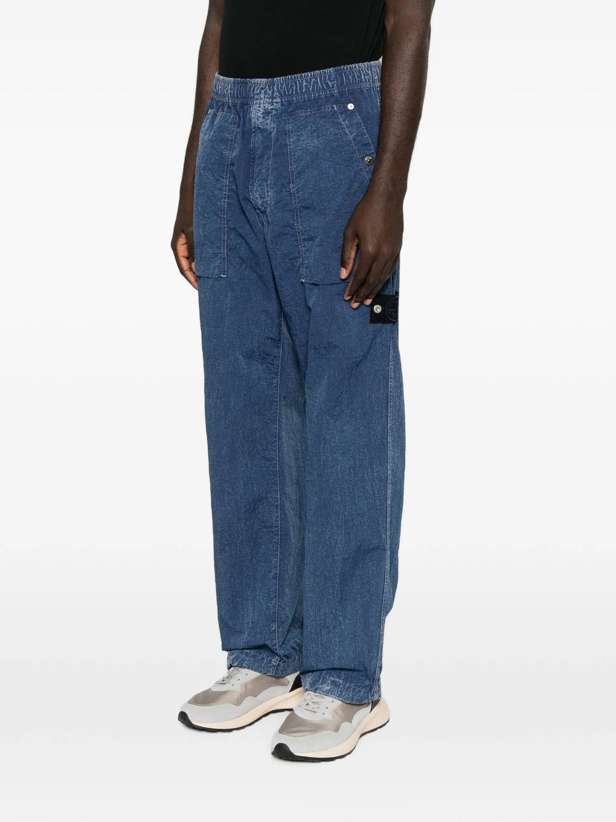 Fatigue  logo-patch loose-fit trousers