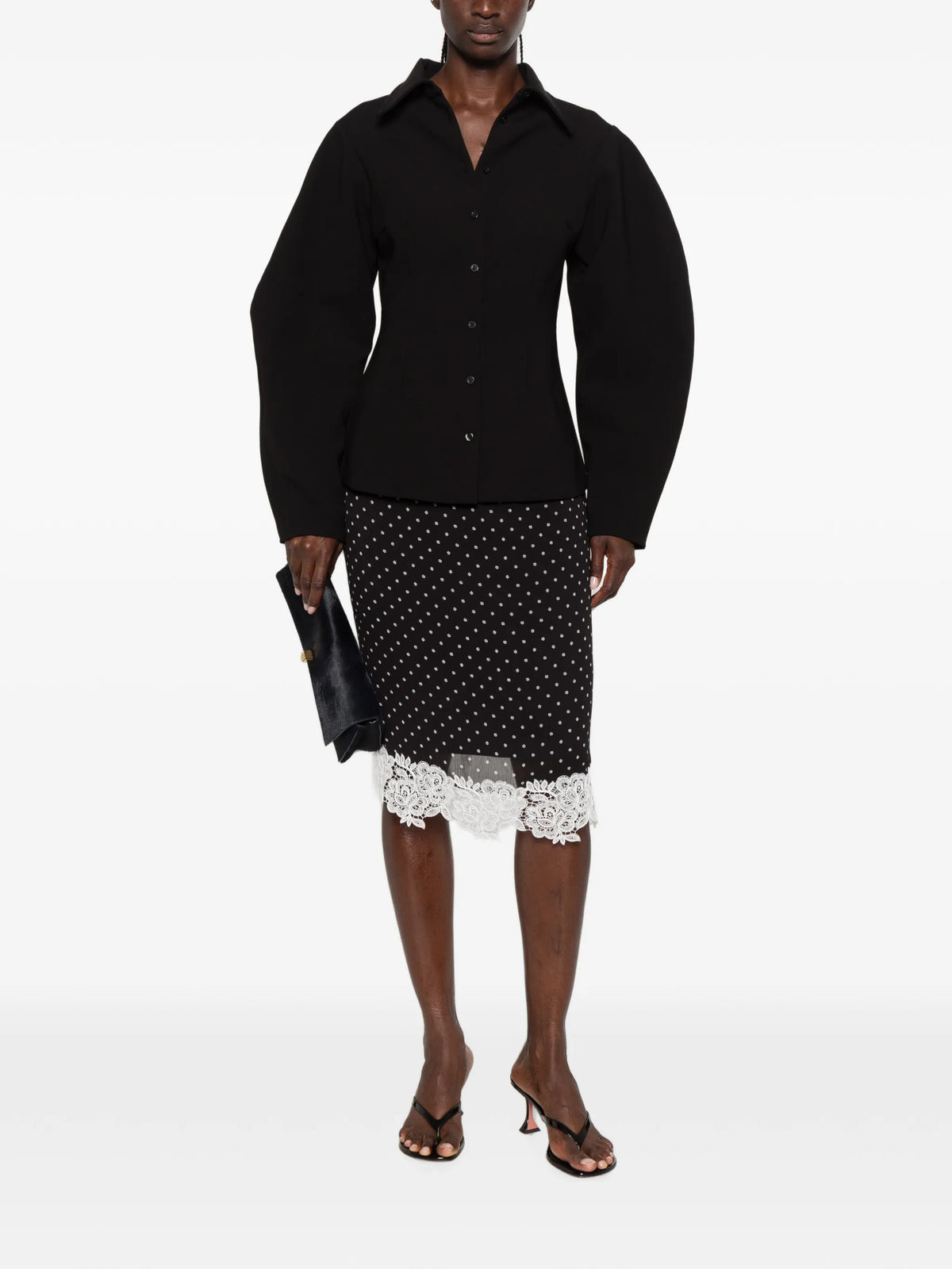 Laceband Pencilskirt black