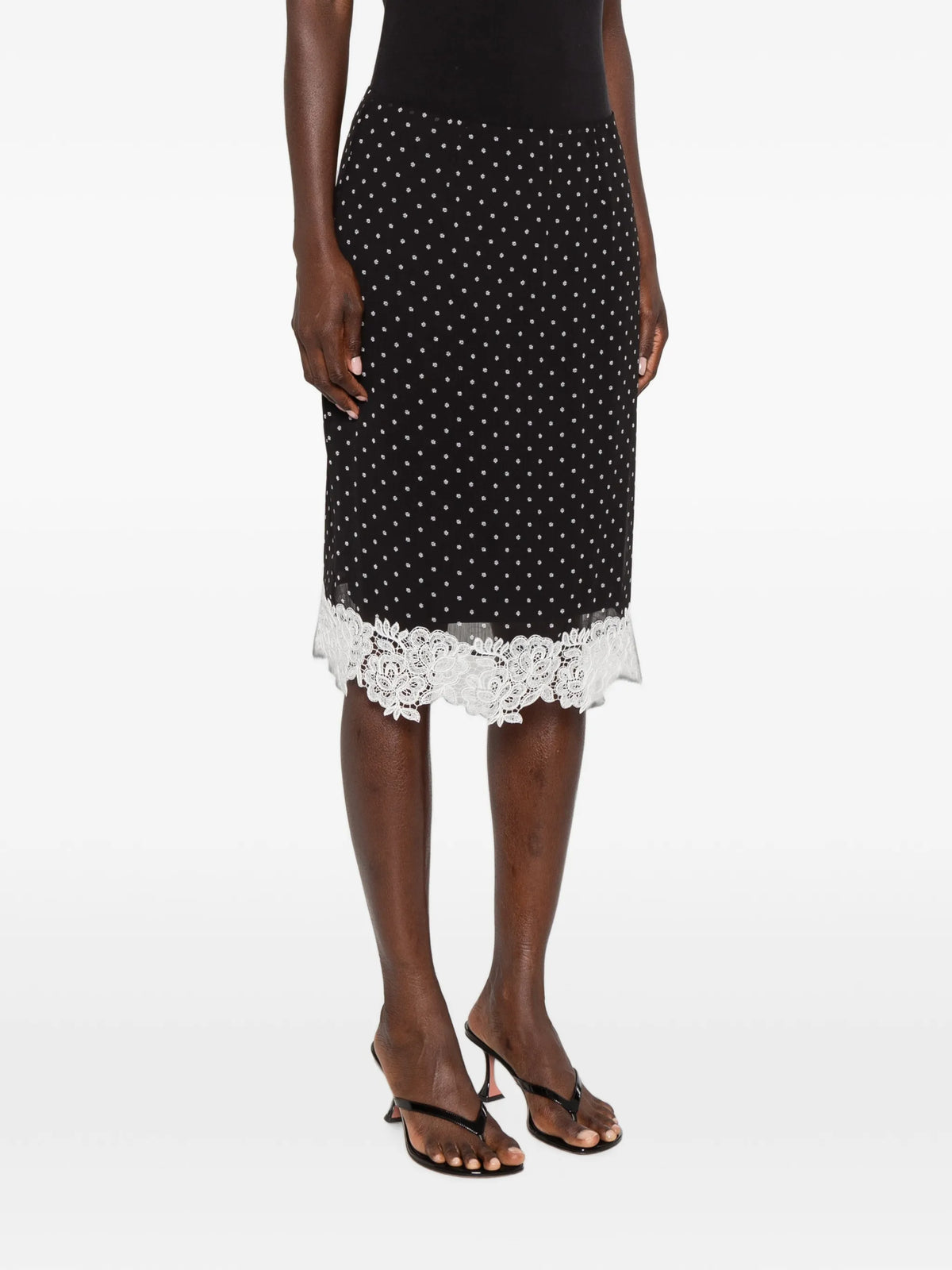 Laceband Pencilskirt black
