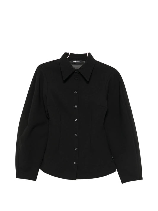 fitted puff-sleeve shirt