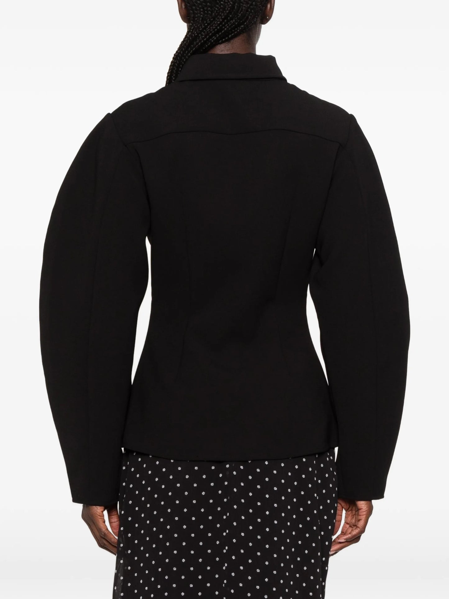 fitted puff-sleeve shirt