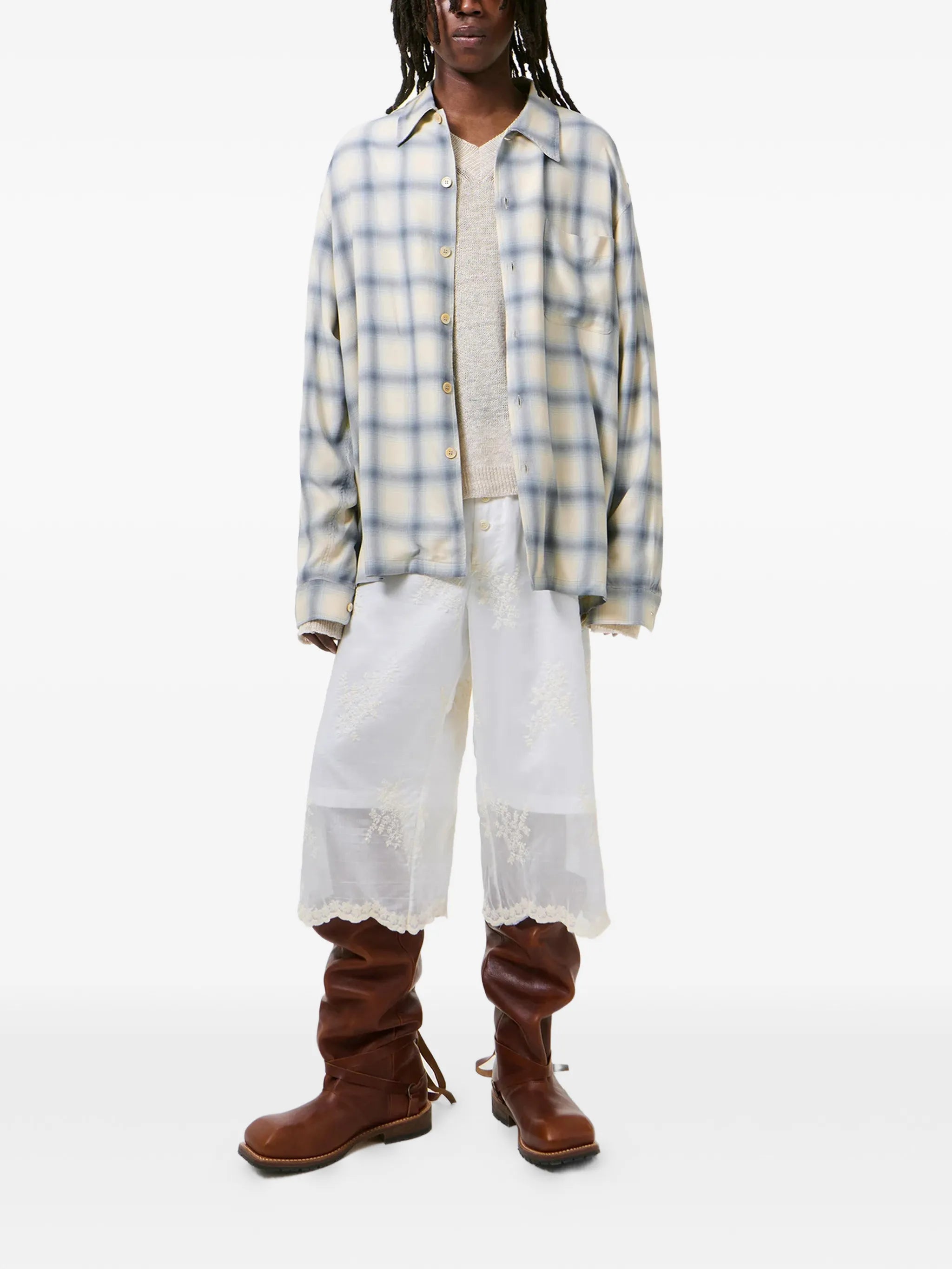 Every check-print long-sleeve shirt