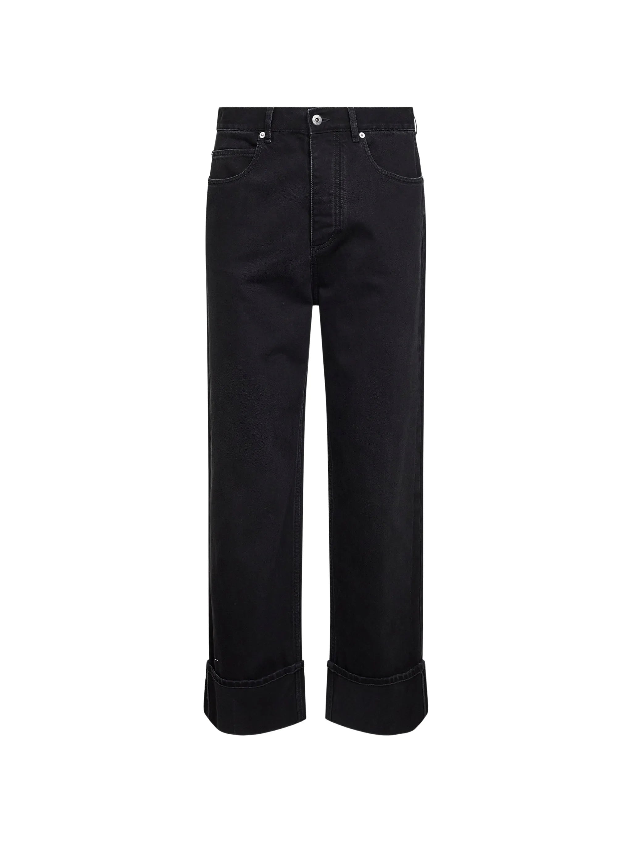 Intrecciato-patch straight-leg jeans