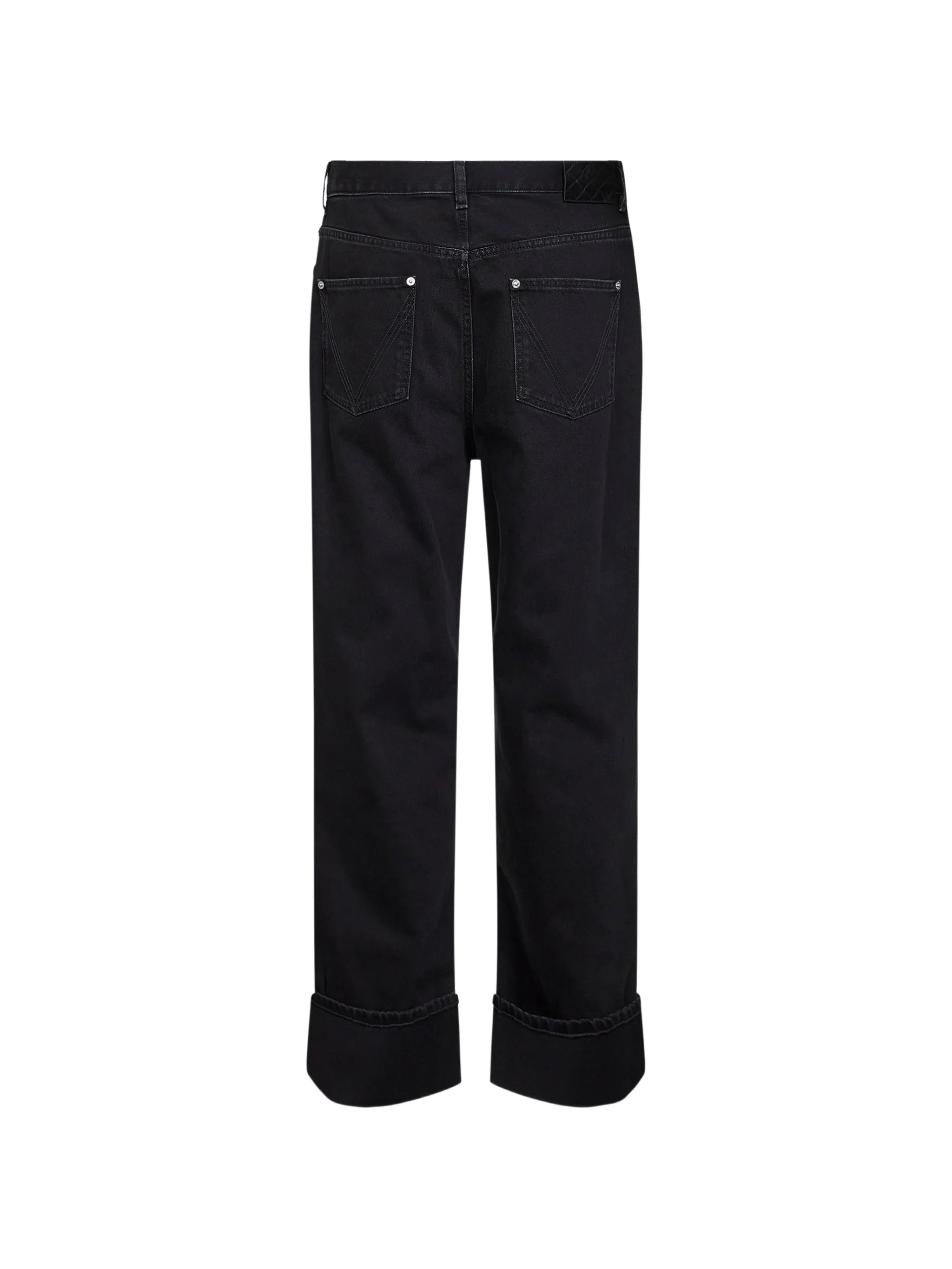 Intrecciato-patch straight-leg jeans