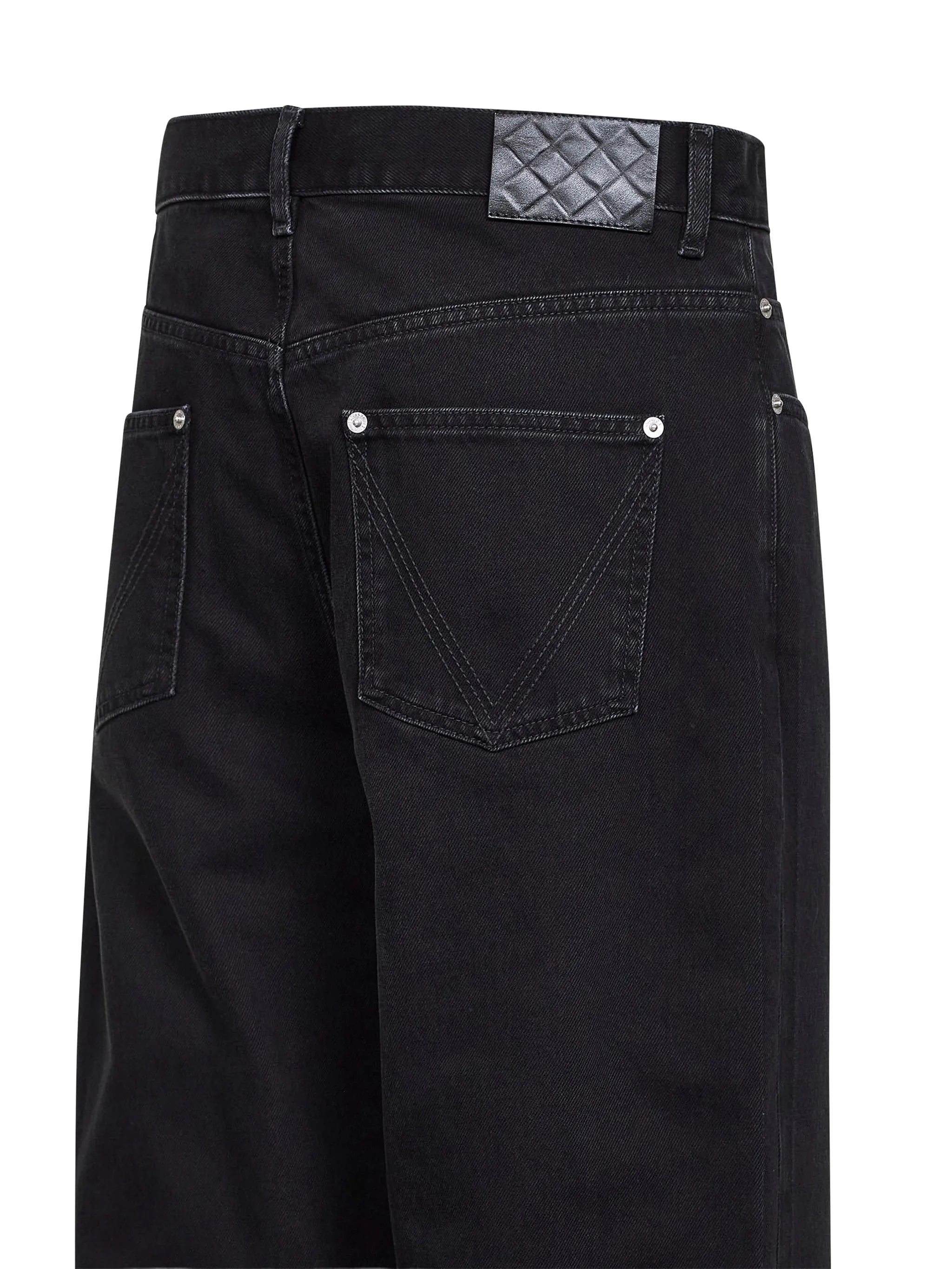 Intrecciato-patch straight-leg jeans